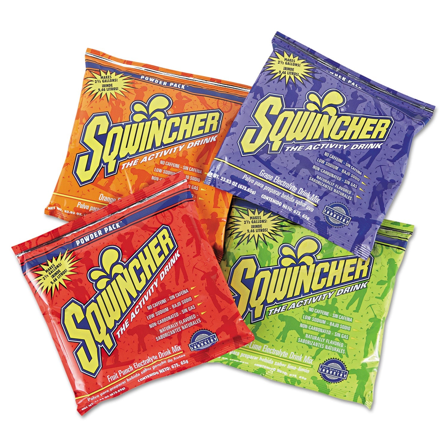 Sqwincher® Powder Pack Concentrated Activity Drink, Assorted, 23.83 Oz Packet, 32/carton