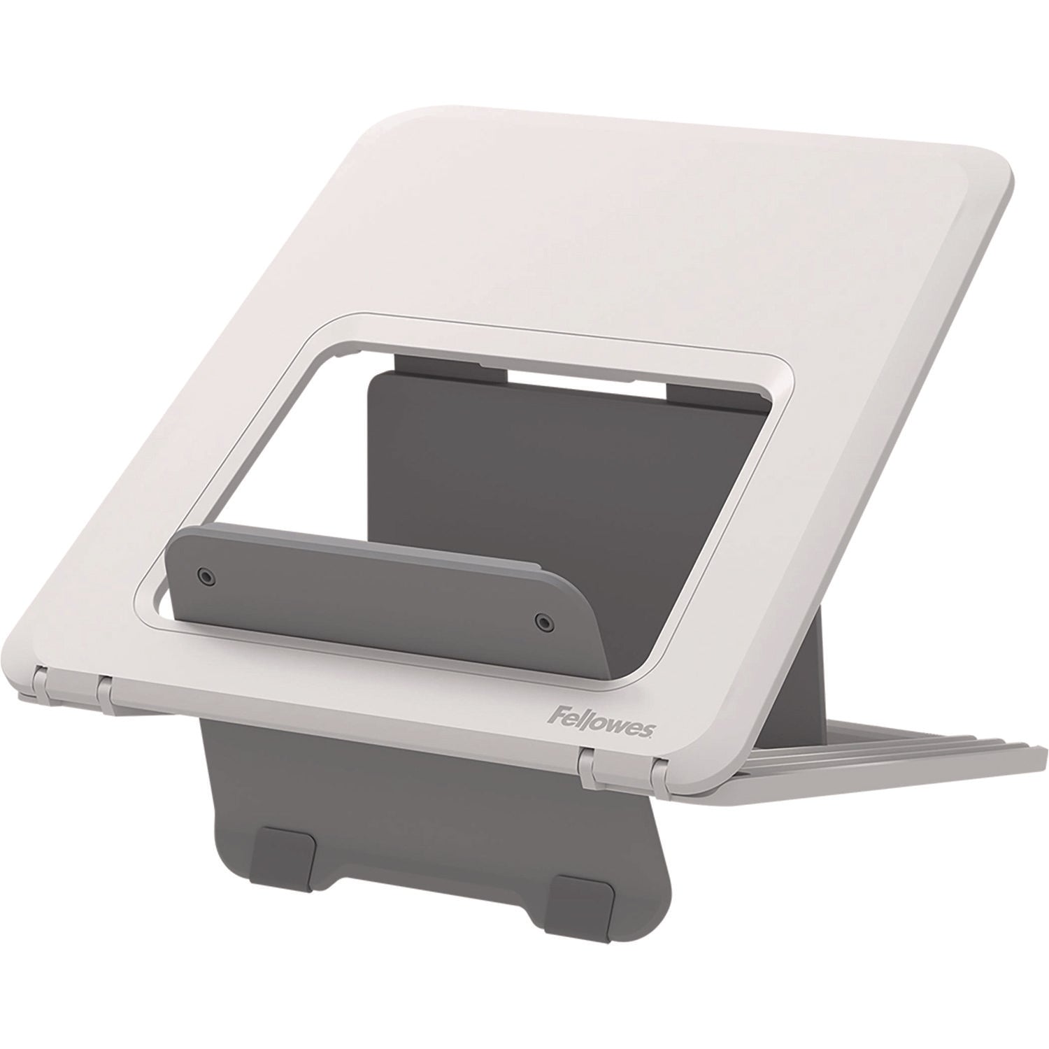 Fellowes® Breyta Laptop Stand, 9.25" x 10.55" x 0.55" to 8", White, Supports Up to 8.8 lbs