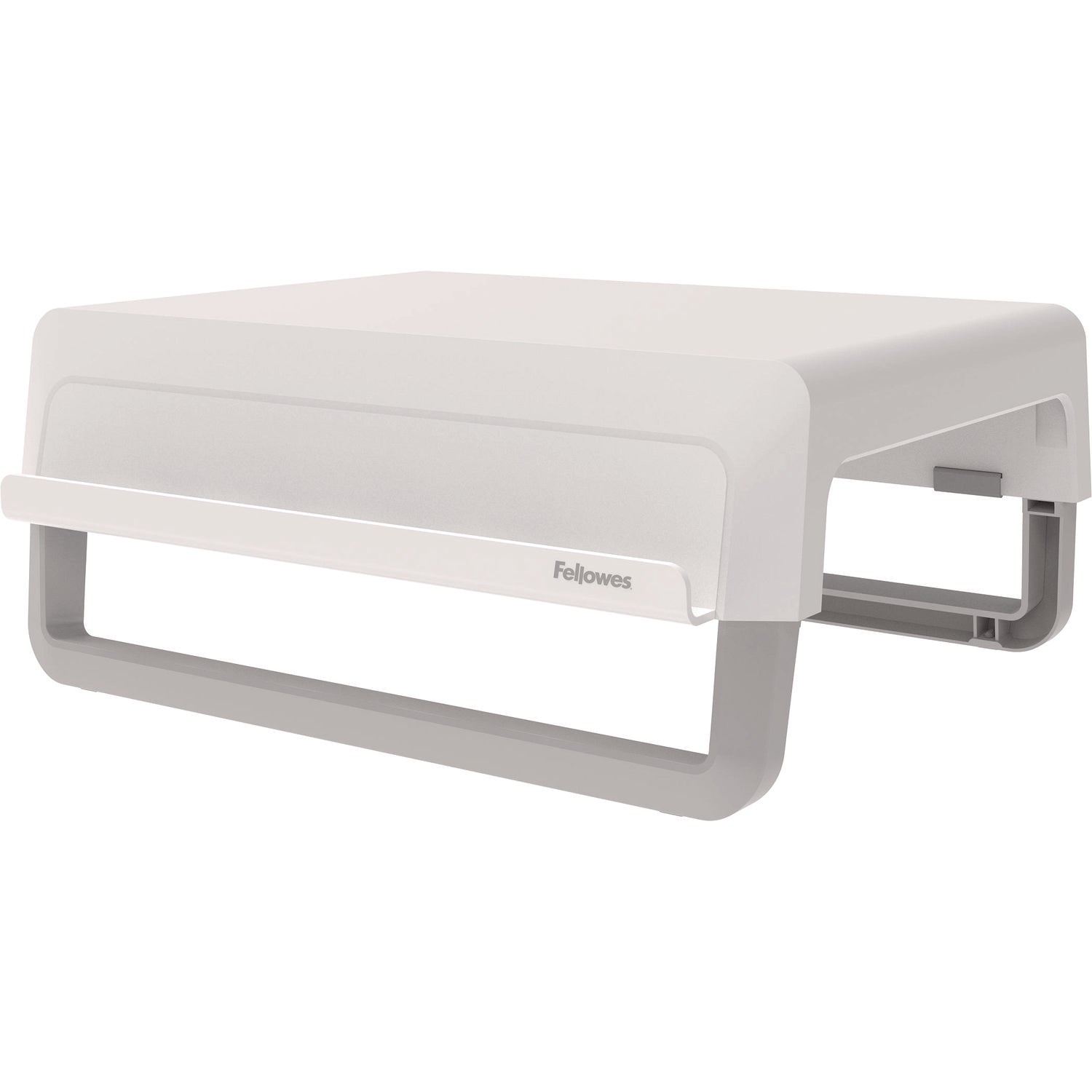 Fellowes® Breyta Monitor Stand, 13.94" x 11.97" x 3.25" to 6", White, Supports 33 lbs
