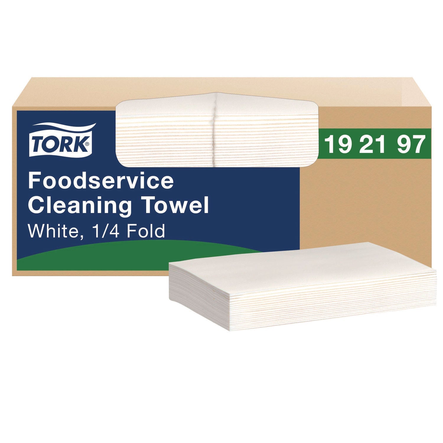 Tork® Foodservice Cleaning Towel, 1-Ply, 5 x 10.75, White, 150 Sheets/Carton