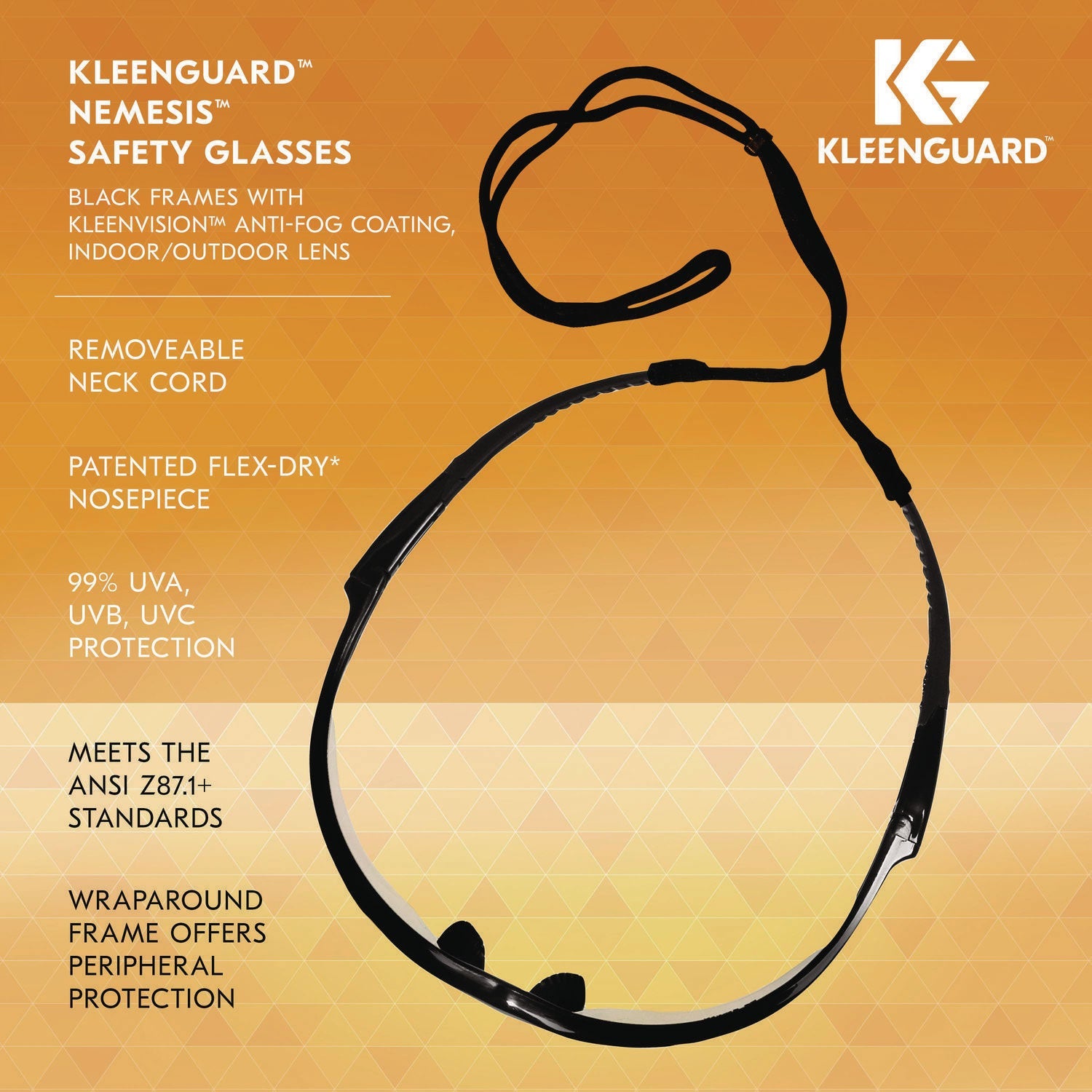 KleenGuard™ Nemesis Safety Glasses, Black Frame, Indoor/Outdoor Lens - Bloom Skins