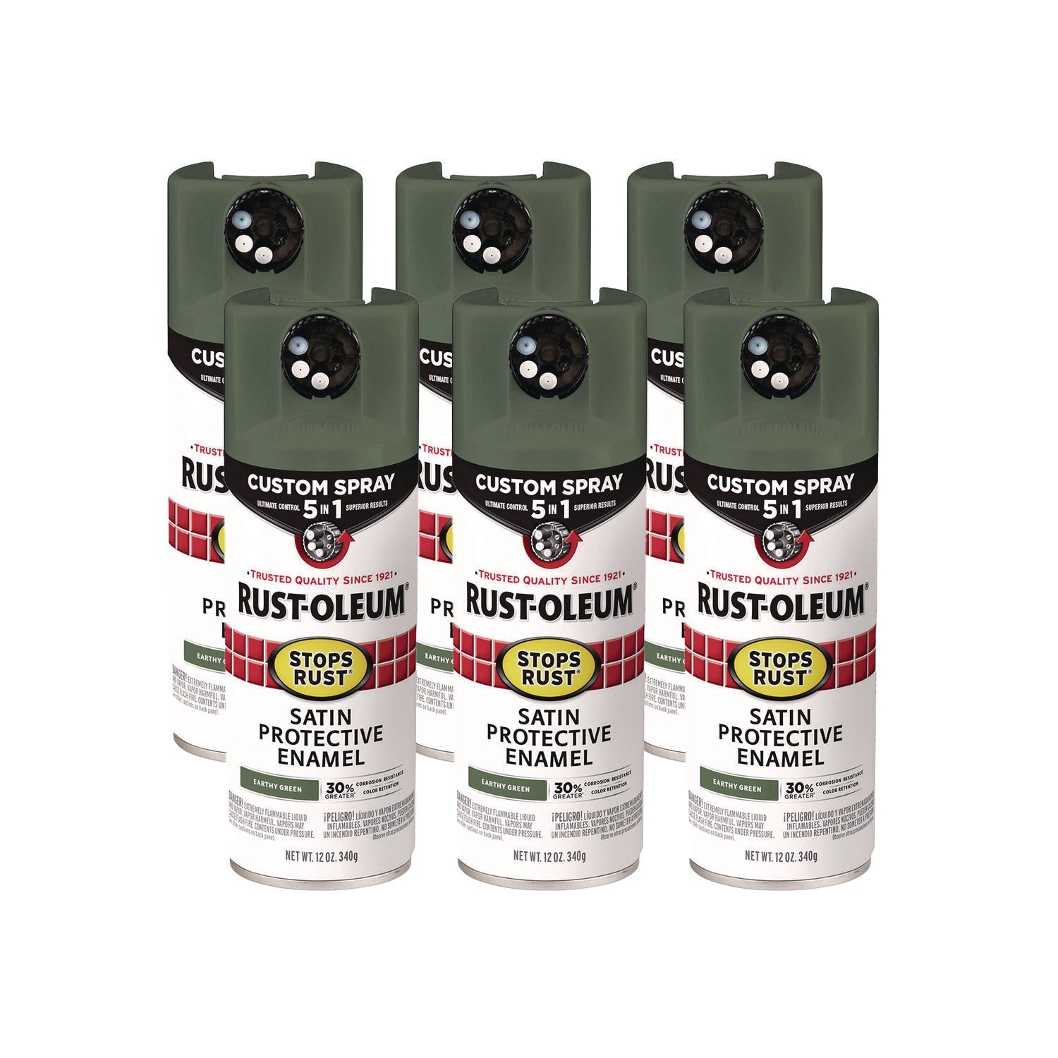 Rust-Oleum Stops Rust 5-in-1 Spray Paint | Green