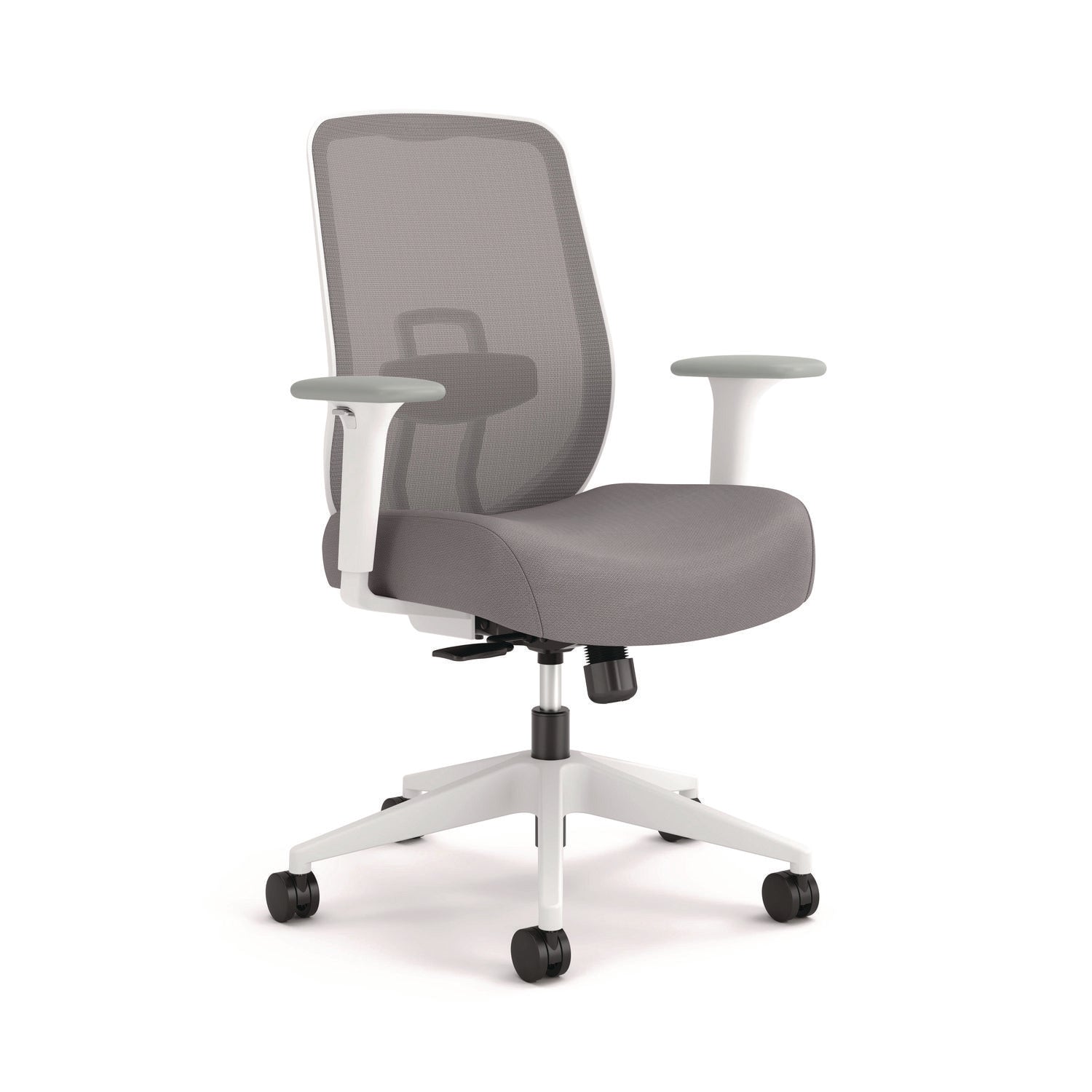 HON® Altern Mesh Mid-Back Task Chair, 17.95 to 21.1 Seat Height, Gray Seat, Gray/White Back, White Base