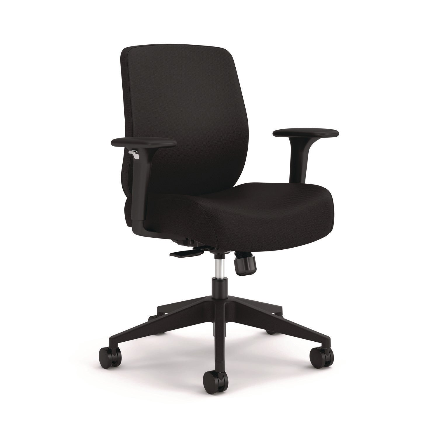 HON® Altern Upholstered Low-Back Task Chair, 16.5 to 19.56 Seat Height, Black Seat, Black Back, Black Base