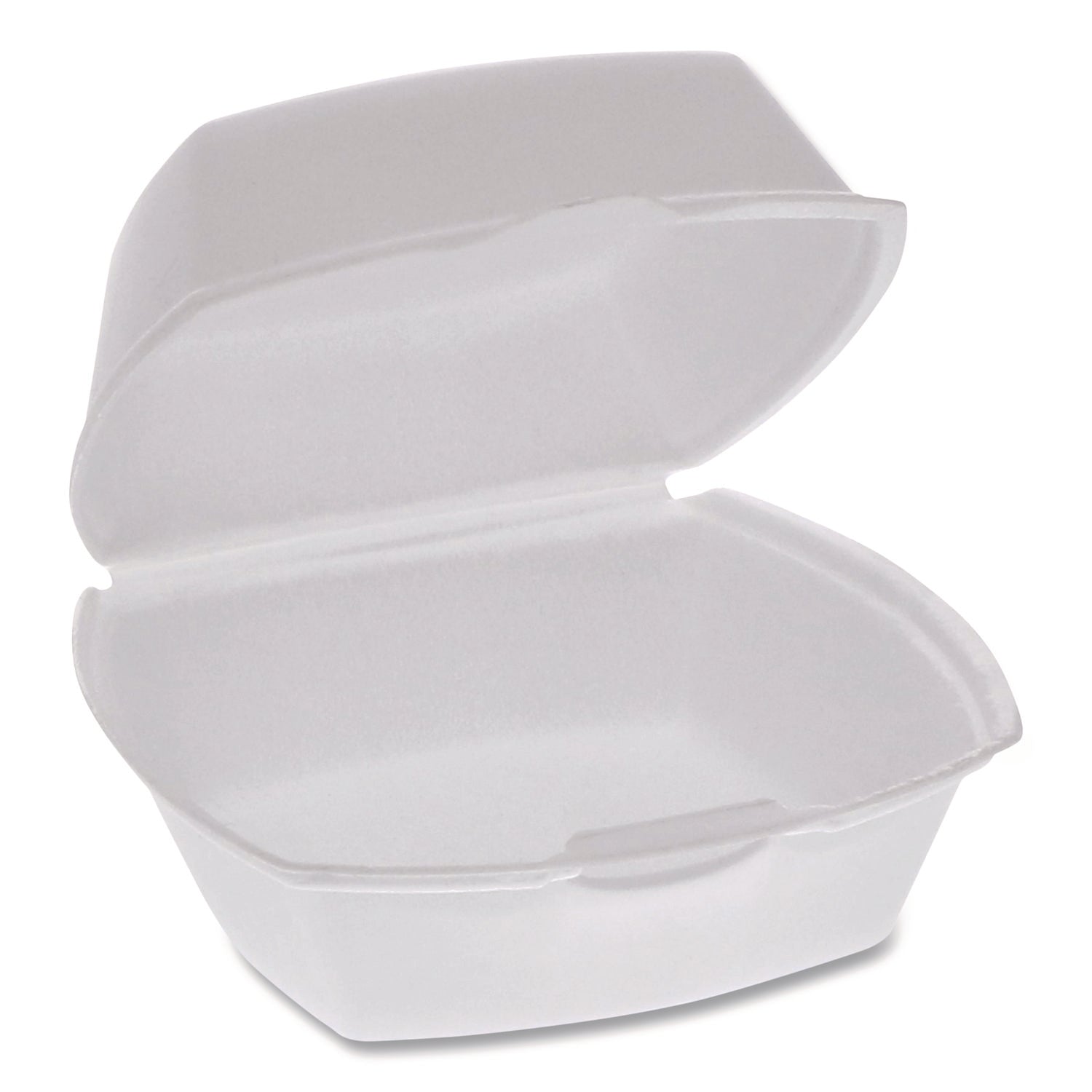 Pactiv Evergreen Conventional Foam Hinged Lid Container, 5 x 5 x 2.5, White, 500/Carton