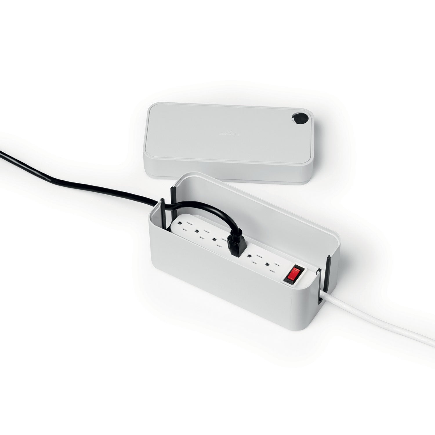 Durable® CAVOLINE Cable Management Box, 9.6" w x 4.96" d x 4.56" h, Small, Gray - Bloom Skins