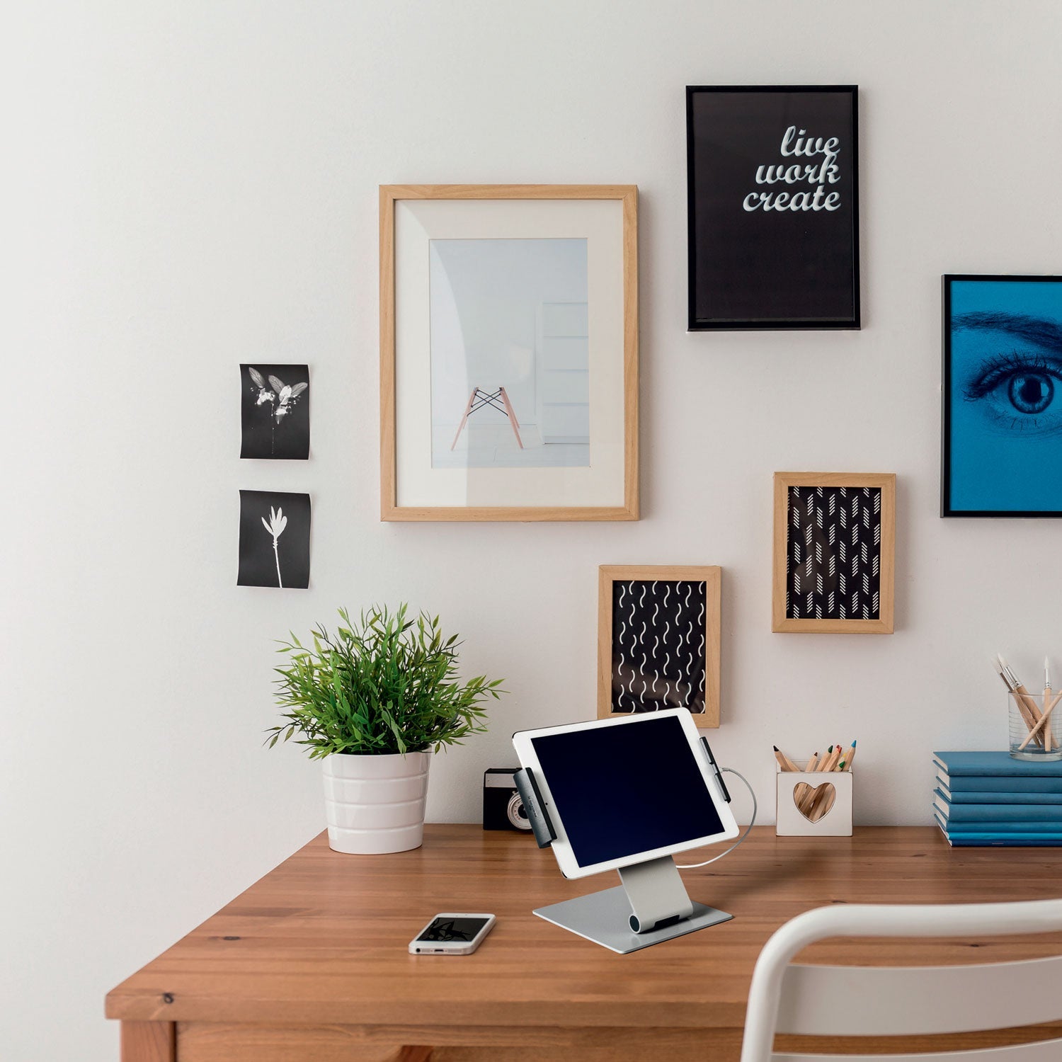 Durable® Tablet Holder Desk Stand, Silver - Bloom Skins