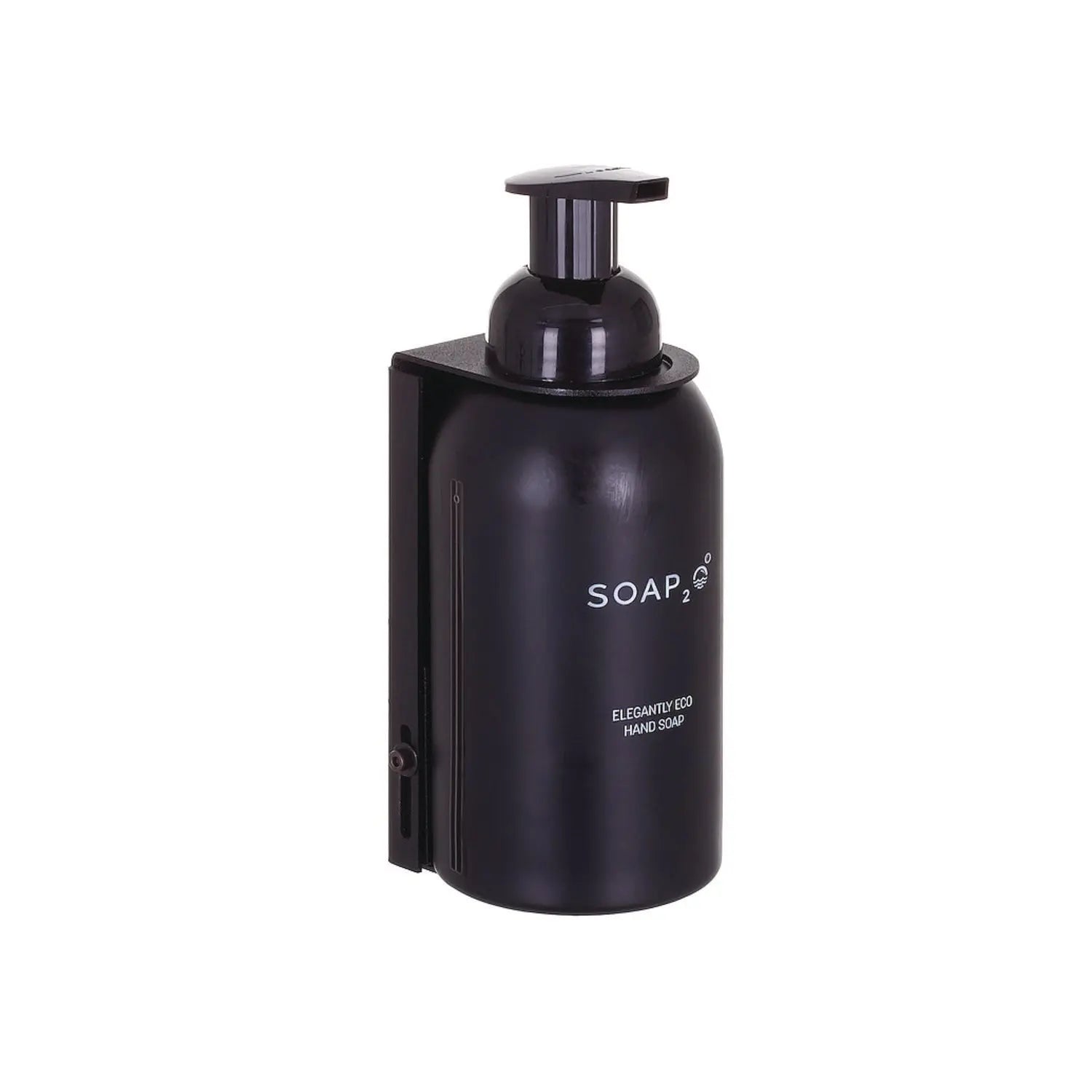 SOAP2O Eco Glass Bottle Soap Dispenser, 350 mL, Black, 30/Carton