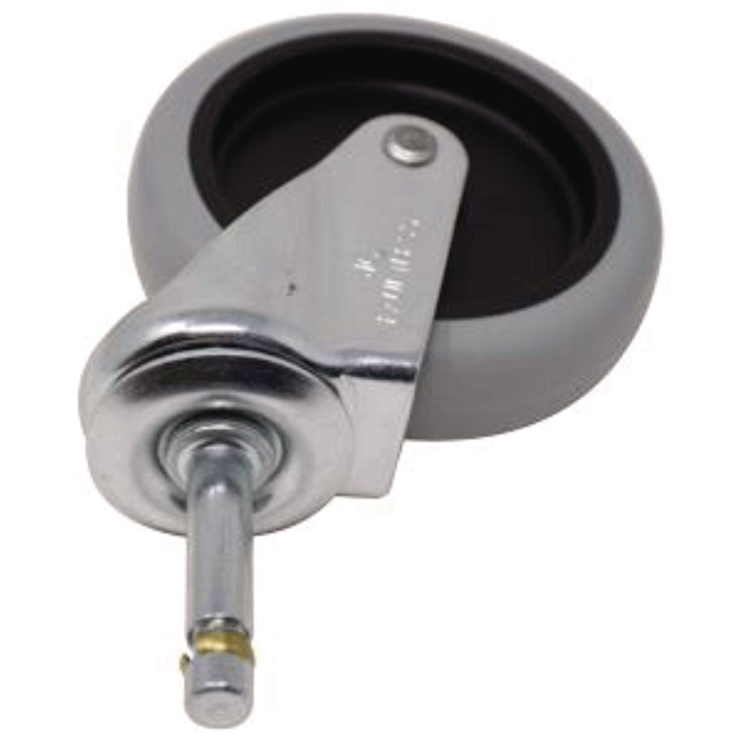 Rubbermaid® Commercial 4" Swivel Stem Caster with Insert for Janitor Cart 2000, Grip Ring Stem, Black/Gray/Silver - Bloom Skins