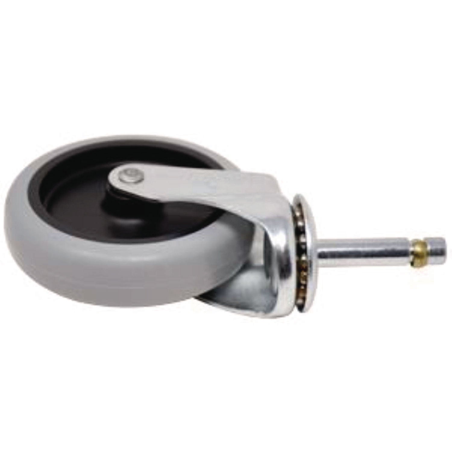 Rubbermaid® Commercial 4" Swivel Stem Caster with Insert for Janitor Cart 2000, Grip Ring Stem, Black/Gray/Silver - Bloom Skins