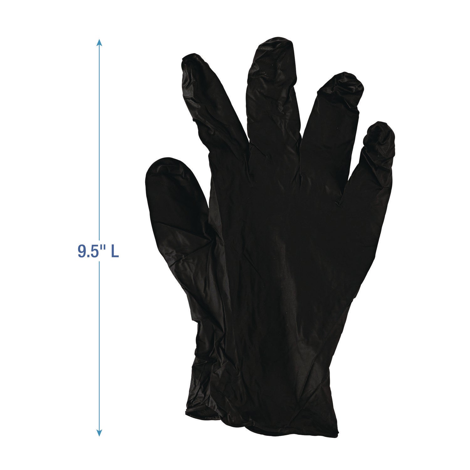 Boardwalk® Disposable General-Purpose Powder-Free Nitrile Gloves, Small, Black, 4.4 mil, 100/Box, 10 Boxes/Carton