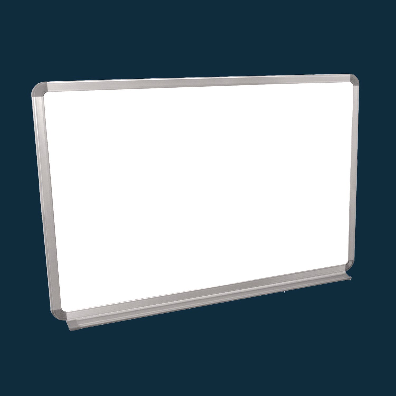 Luxor Wall-Mounted Magnetic Whiteboard, 36" x 24", White Surface, Silver Aluminum Frame - Bloom Skins