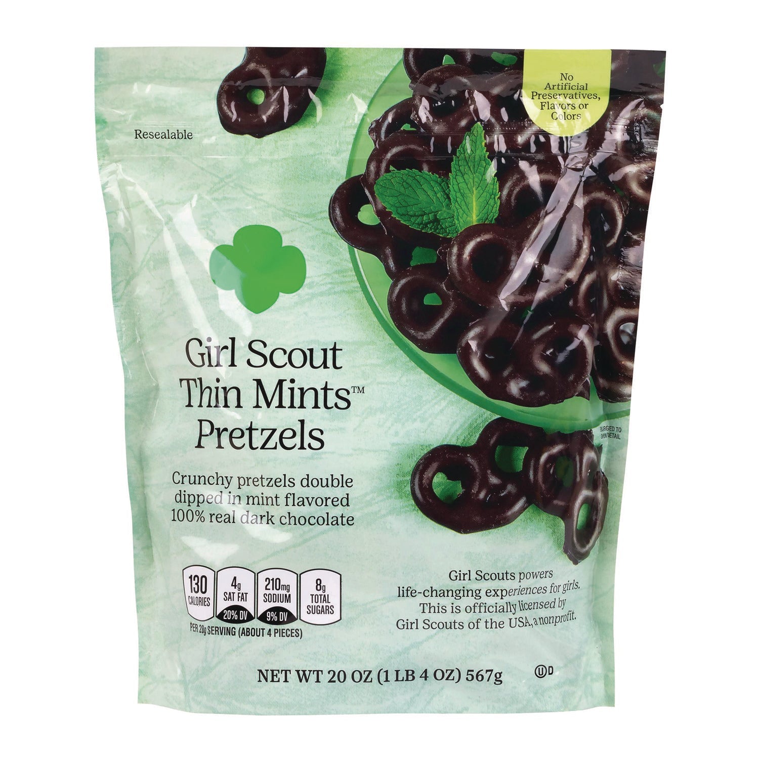 Girl Scouts Thin Mints Pretzels | 20 oz Bag