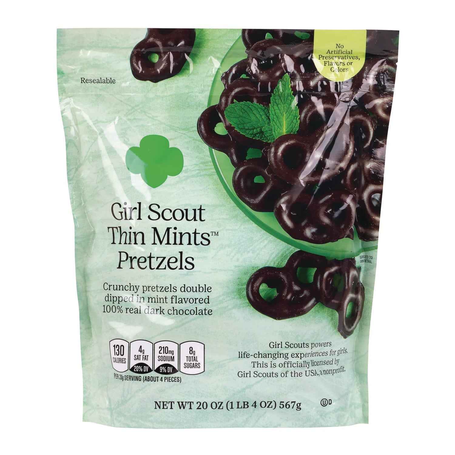 girl scouts Thin Mints Pretzels, Mint Chocolate, 20 oz Bag