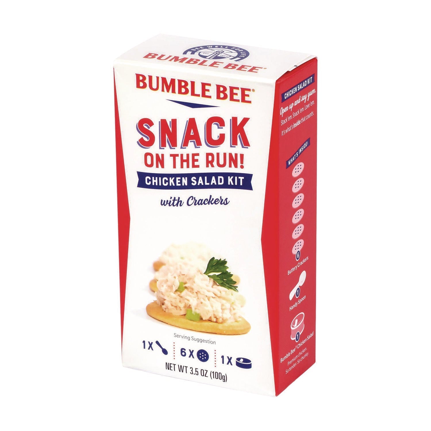Bumble Bee® Snack on the Run Chicken Salad Kit with Crackers, 3.5 oz Box, 6/Carton - Bloom Skins