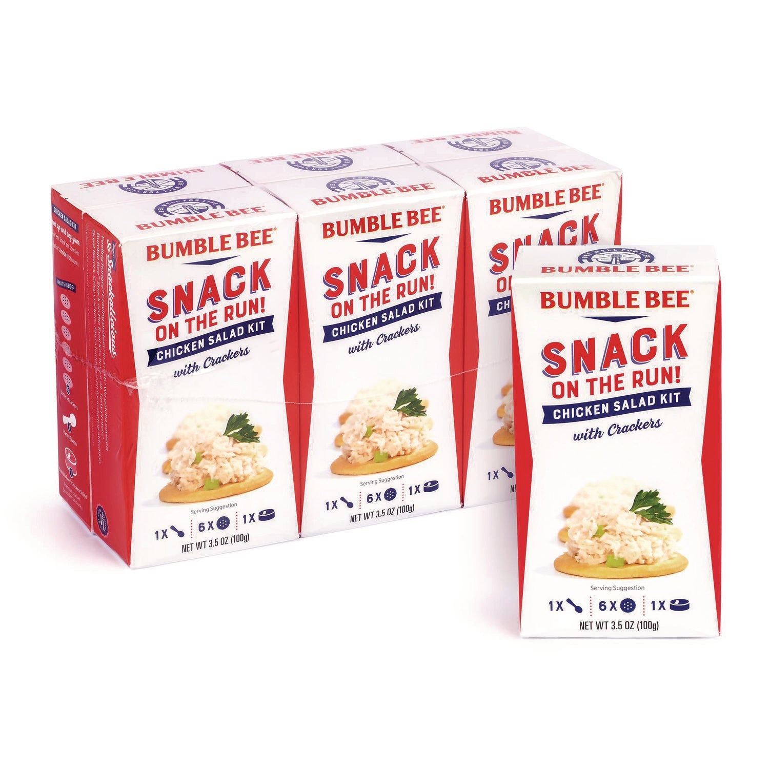 Bumble Bee® Snack on the Run Chicken Salad Kit with Crackers, 3.5 oz Box, 6/Carton - Bloom Skins