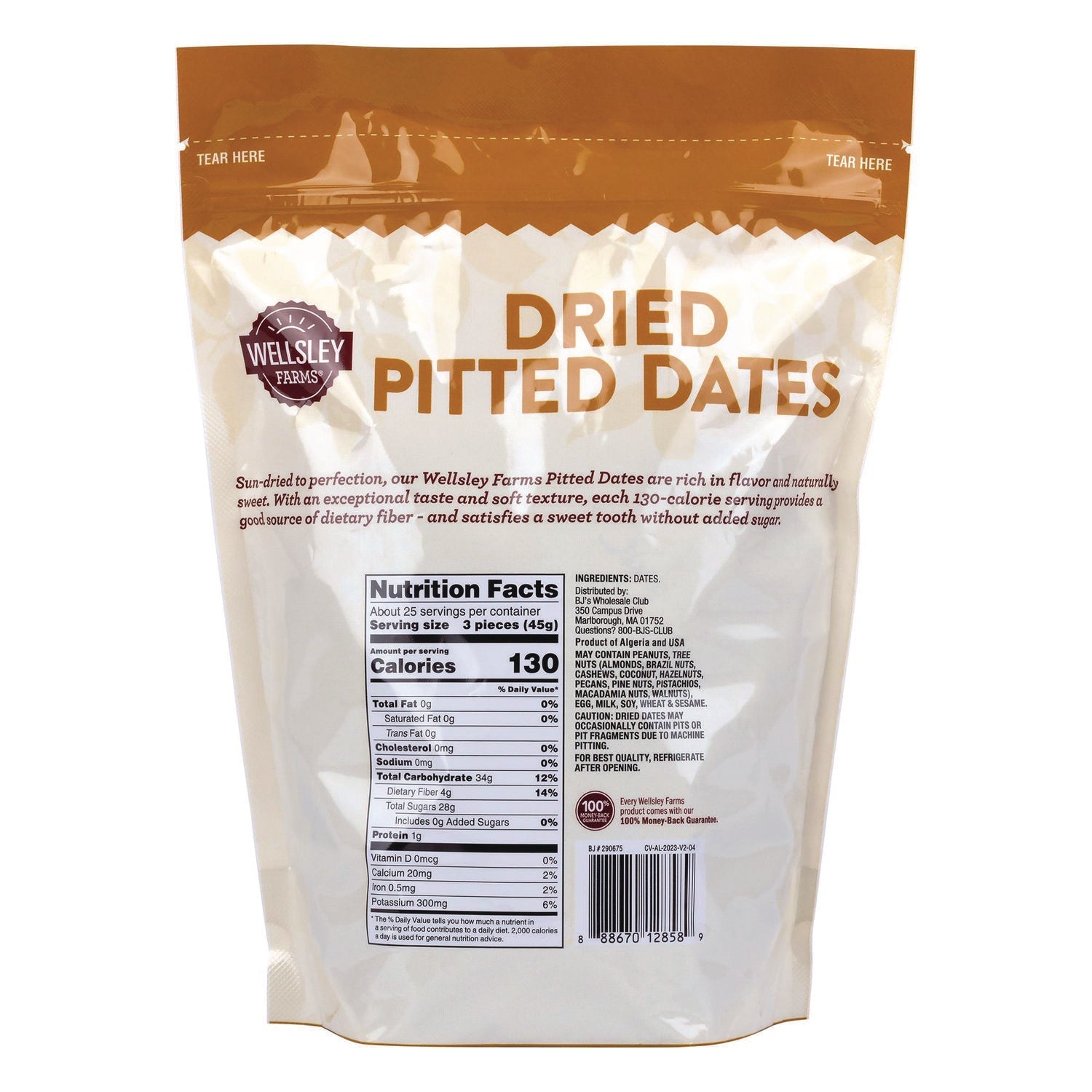 Wellsley Farms™ Dried Pitted Dates, 40 oz Bag - Bloom Skins