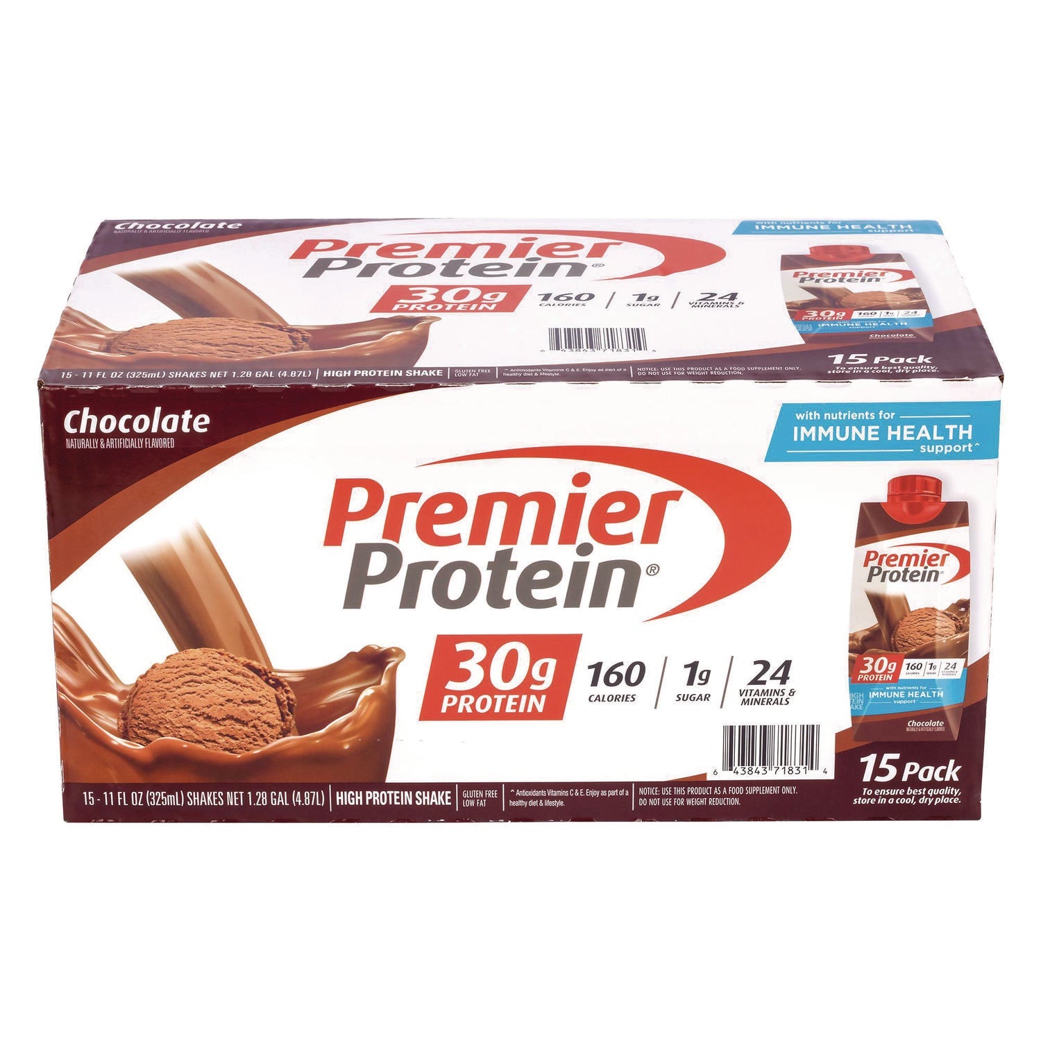 Premier Protein® Chocolate Shake, 11 oz, 15/Carton