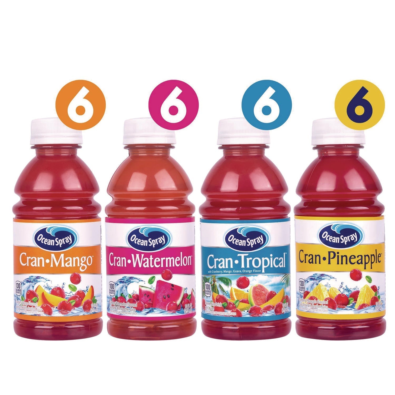 Ocean Spray® Tropical Variety Pack, Assorted Flavors, 10 oz Bottle, 24/Carton