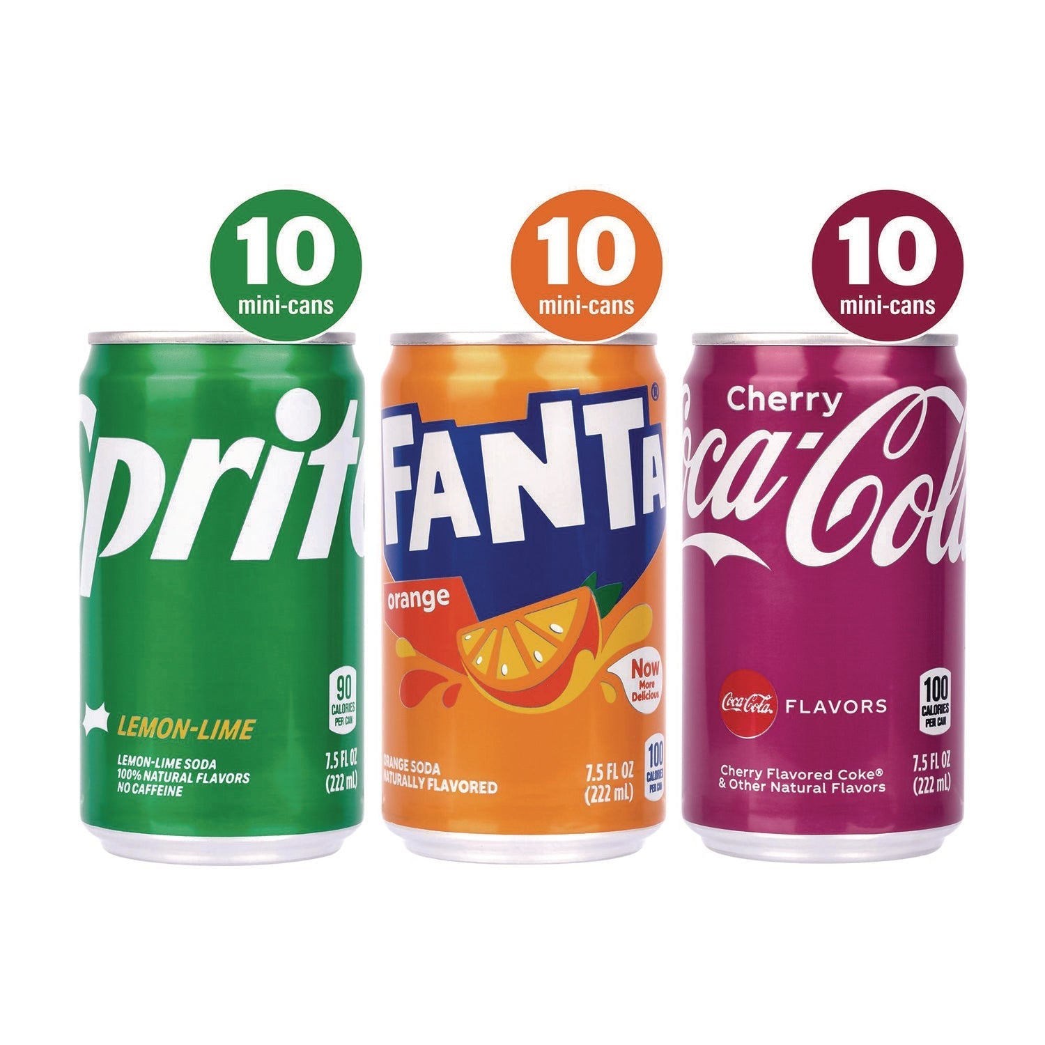 Coca-Cola® Mini Cans Variety Pack, Assorted Flavors, 7.5 oz Can, 30/Carton