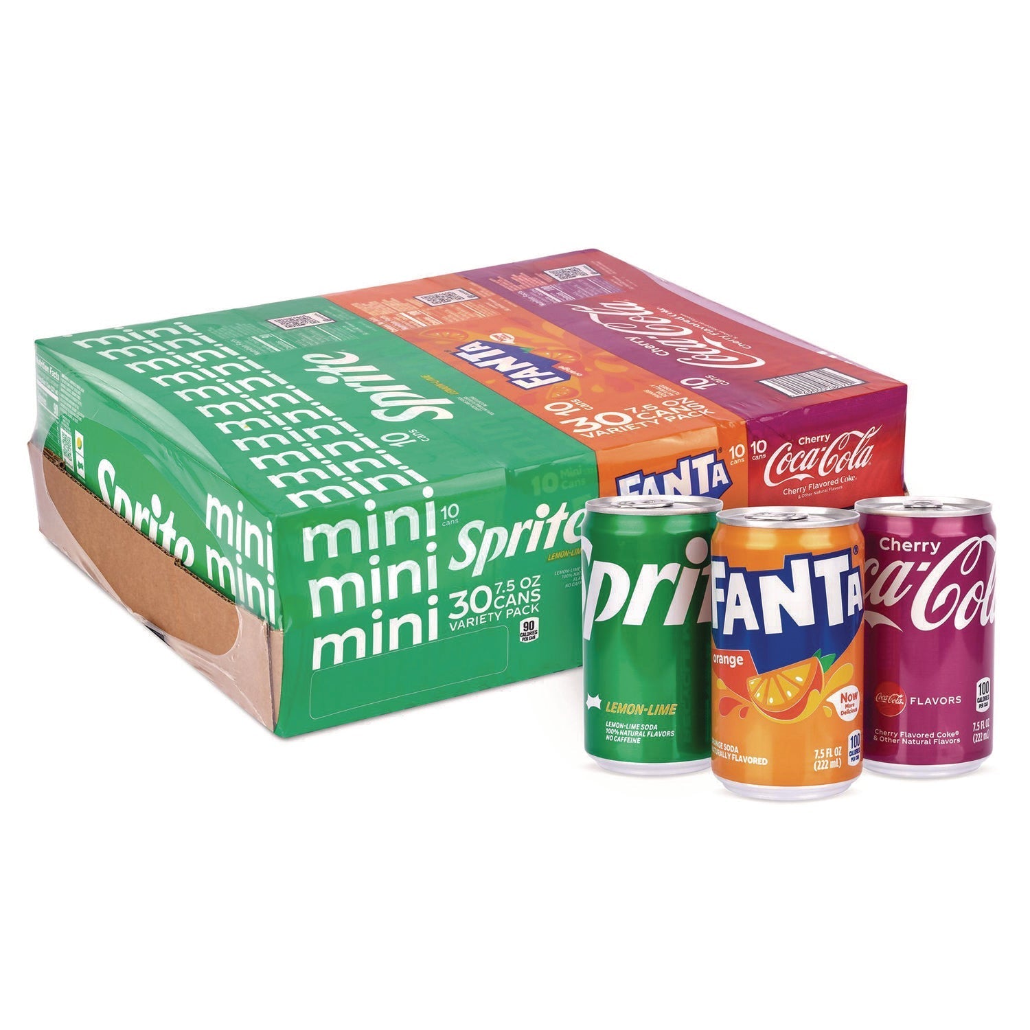 Coca-Cola® Mini Cans Variety Pack, Assorted Flavors, 7.5 oz Can, 30/Carton