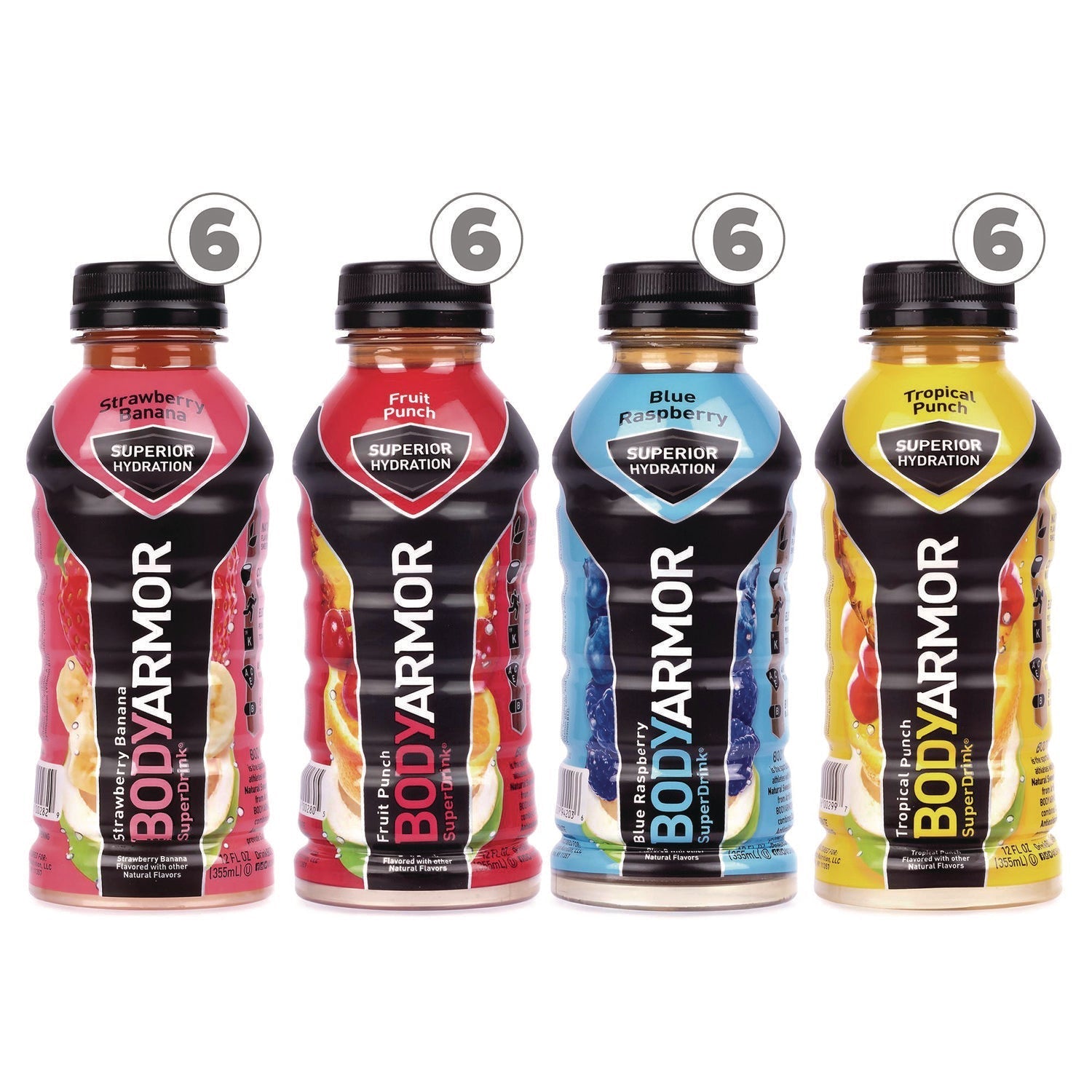 BodyArmor BASE Sports Drink Variety Pack, Assorted Flavors, 12 oz Bottle, 24/Carton - Bloom Skins