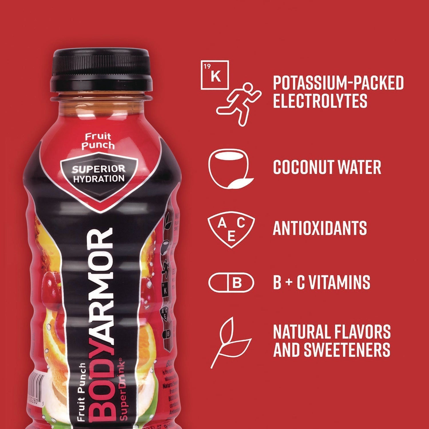 BodyArmor BASE Sports Drink Variety Pack, Assorted Flavors, 12 oz Bottle, 24/Carton - Bloom Skins