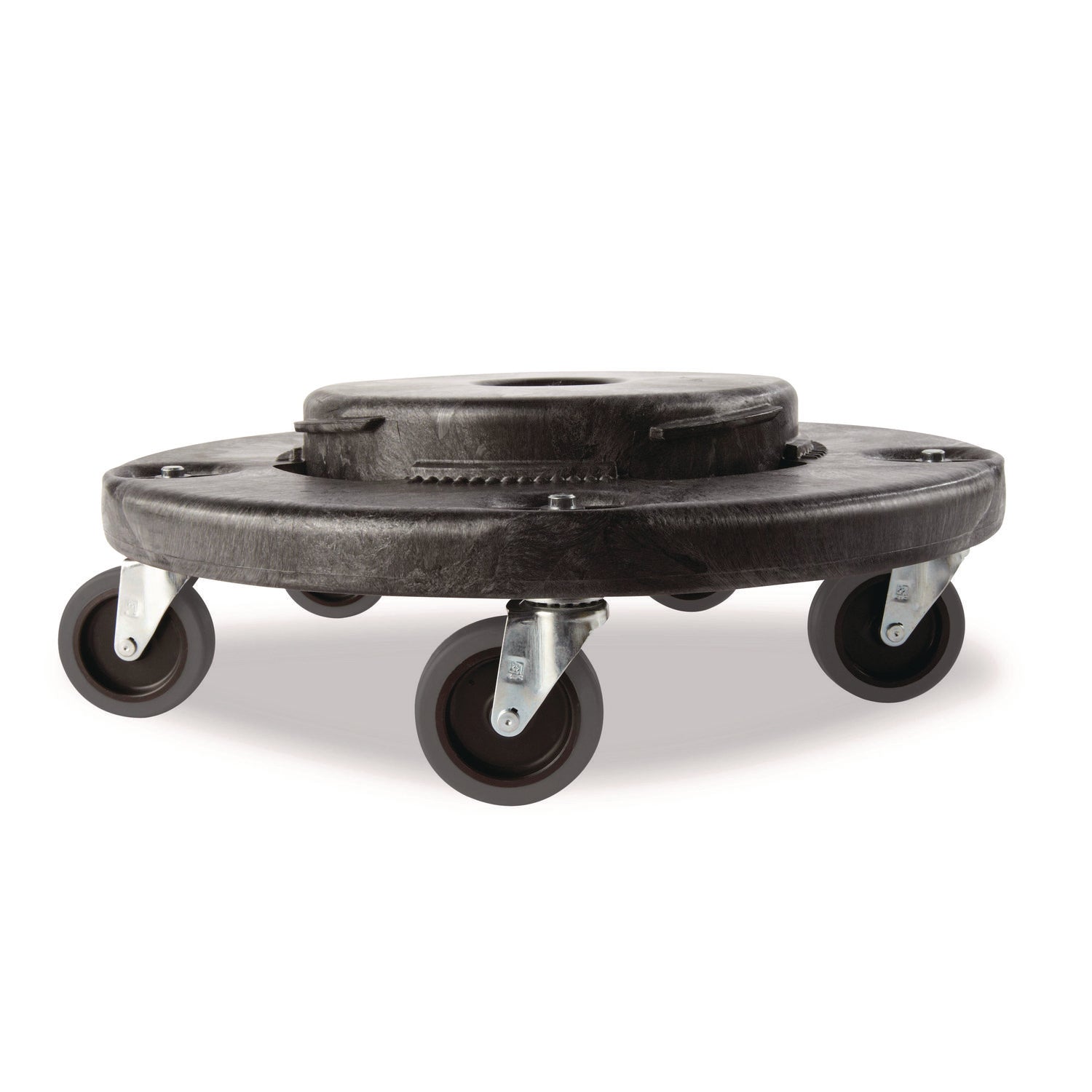 Rubbermaid® Commercial 3" Swivel Caster, Grip Ring Stem, 3" Wheel, Black/Gray - Bloom Skins