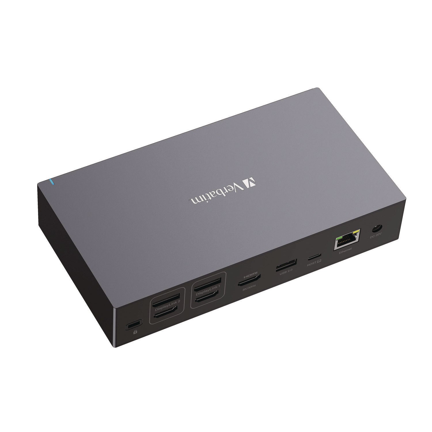 Verbatim® USB-C Pro Docking Station 17-in-1, Audio/DisplayPort/HDMI/Micro SD/RJ45/SD/USB-A/USB-C, Gray