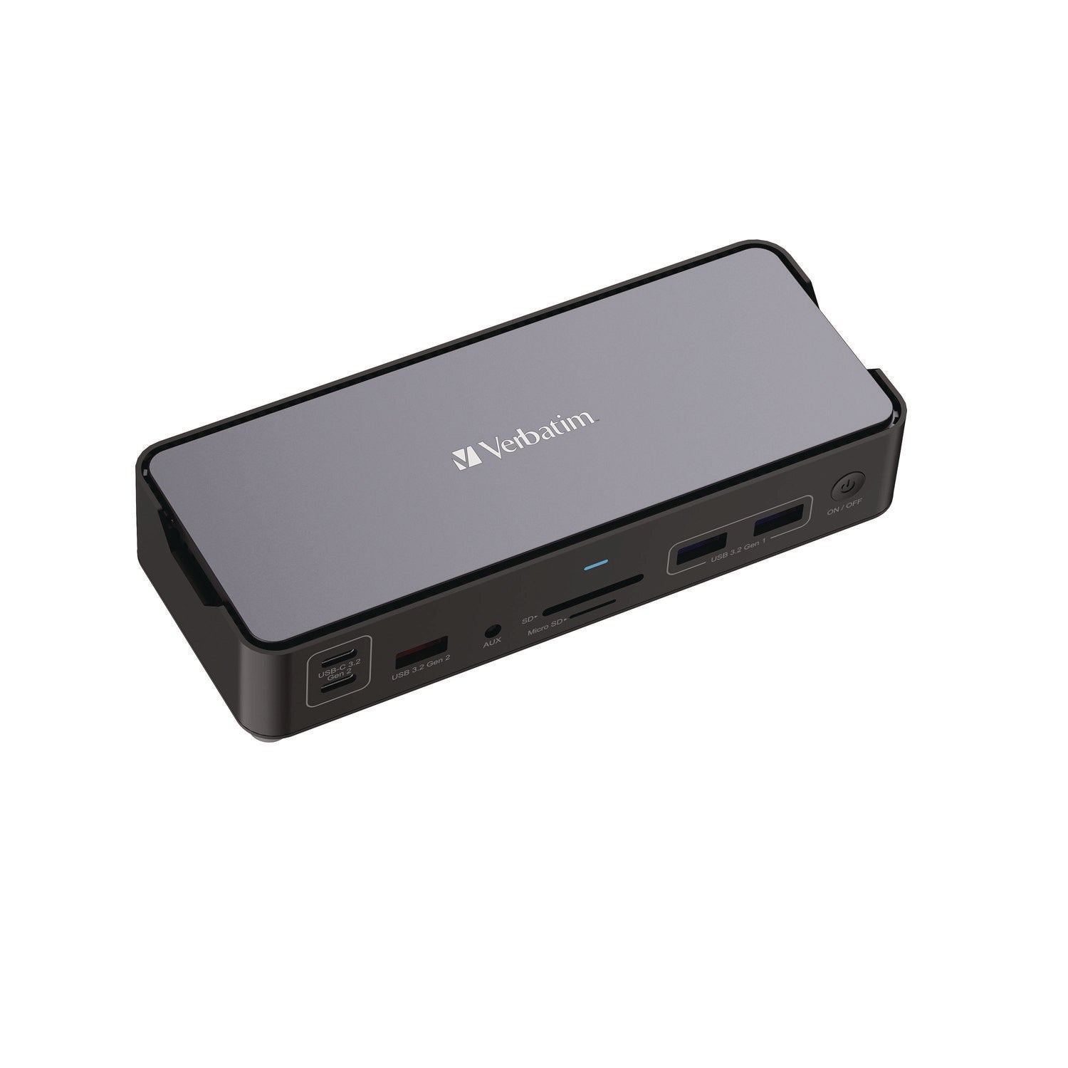 Verbatim® USB-C Pro Docking Station 15-in-1, Audio/DisplayPort/HDMI/Micro SD/RJ45/SD/USB-A/USB-C, Gray