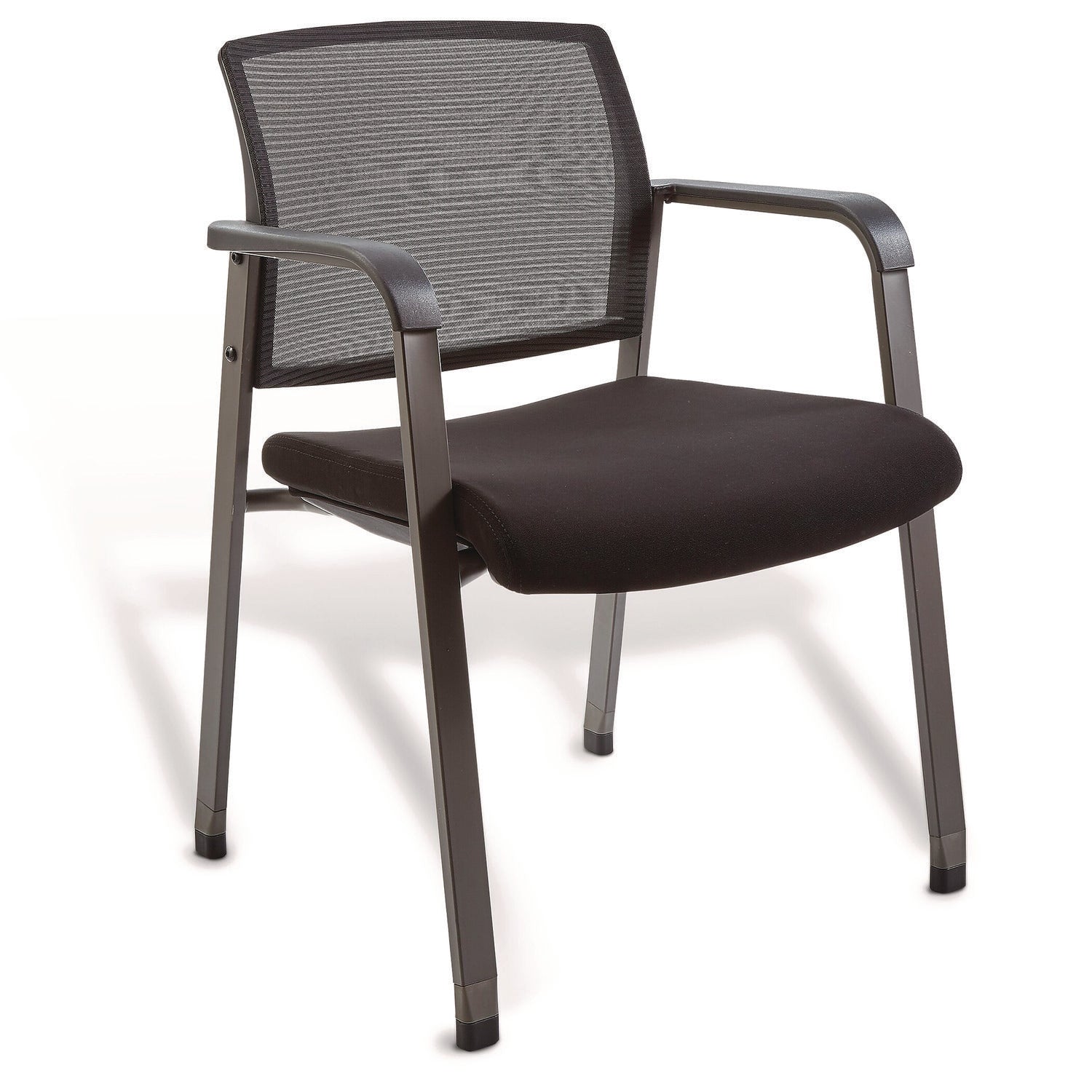 Alera® Elgar Fabric Guest Chair, 24.41 x 22.64 x 31.73, Black Seat, Black Back, Black Base