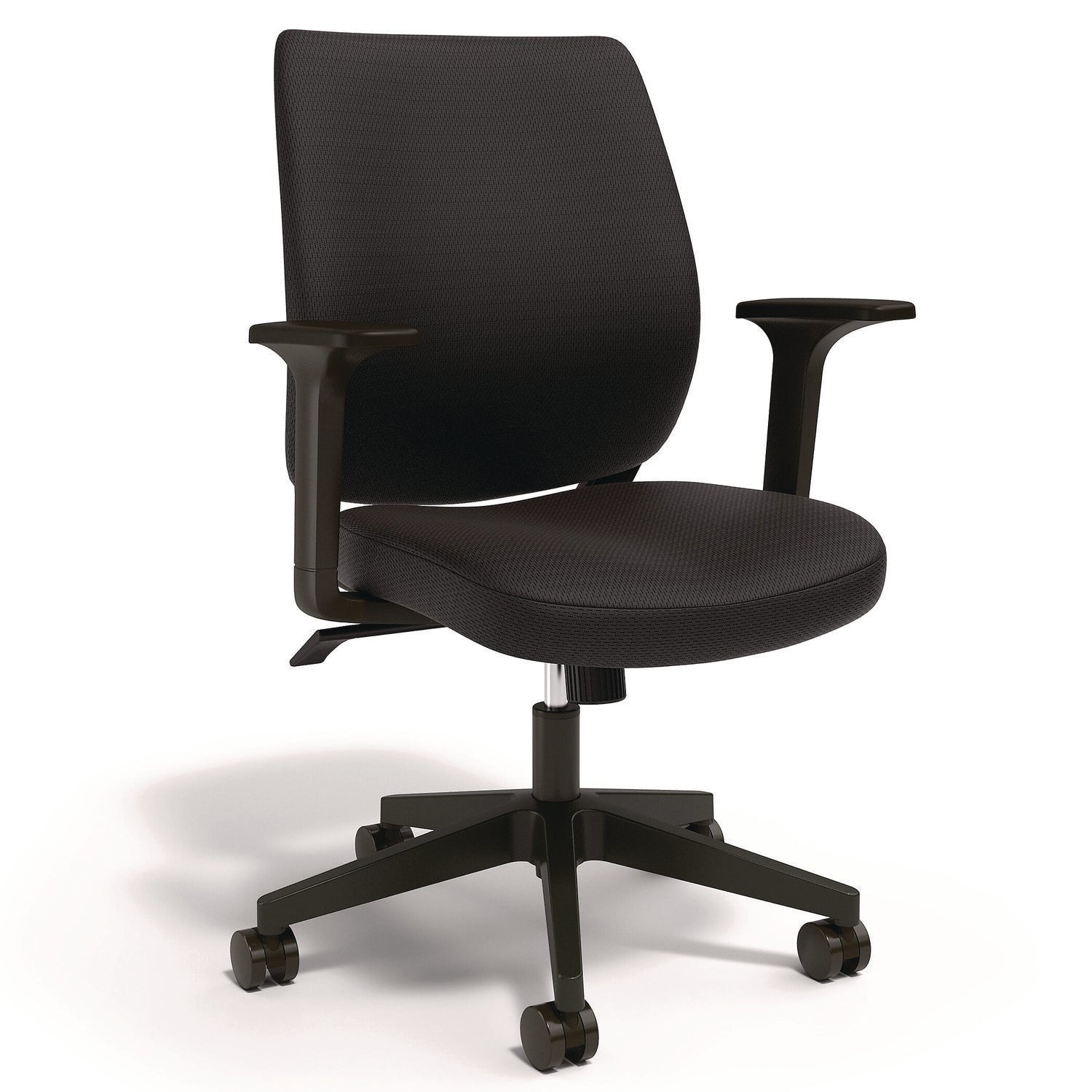 Alera® Wessex Ergonomic Fabric Task Chair, Supports Up to 275 lb, 17.13 to 20.83 Seat Height, Black Seat/Back, Black Base