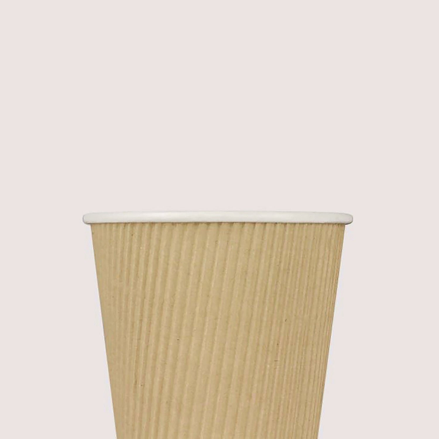 Karat® Ripple Hot Cups, 10 oz, Paper, Kraft/White, 500/Carton - Bloom Skins