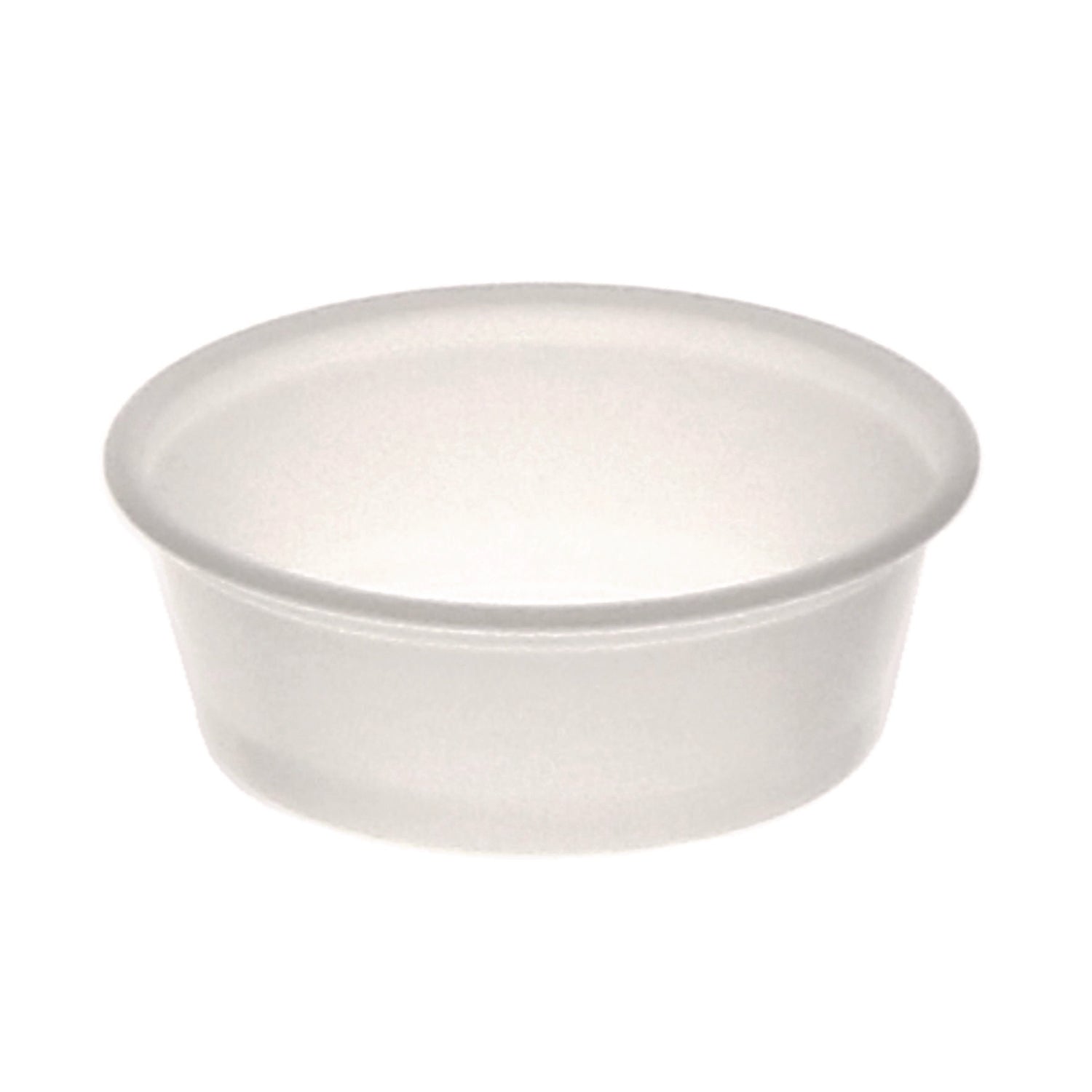 Pactiv Evergreen Plastic Portion Cup, 1.5 oz, Translucent, 125/Sleeve, 20 Sleeves/Carton