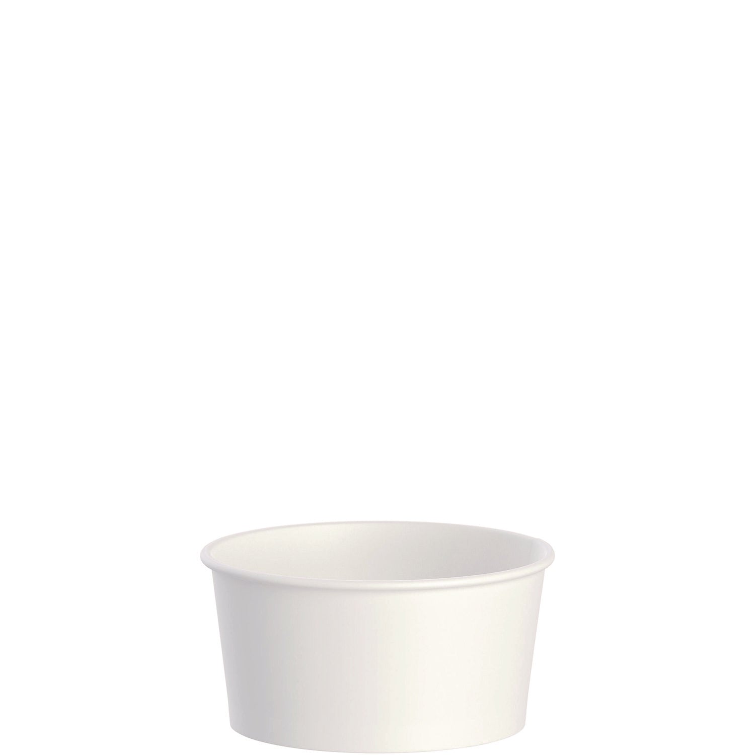 SOLO® Double Poly Paper Food Container, 6 oz, 3.83" Diameter x 1.99" h, White, 1,000/Carton