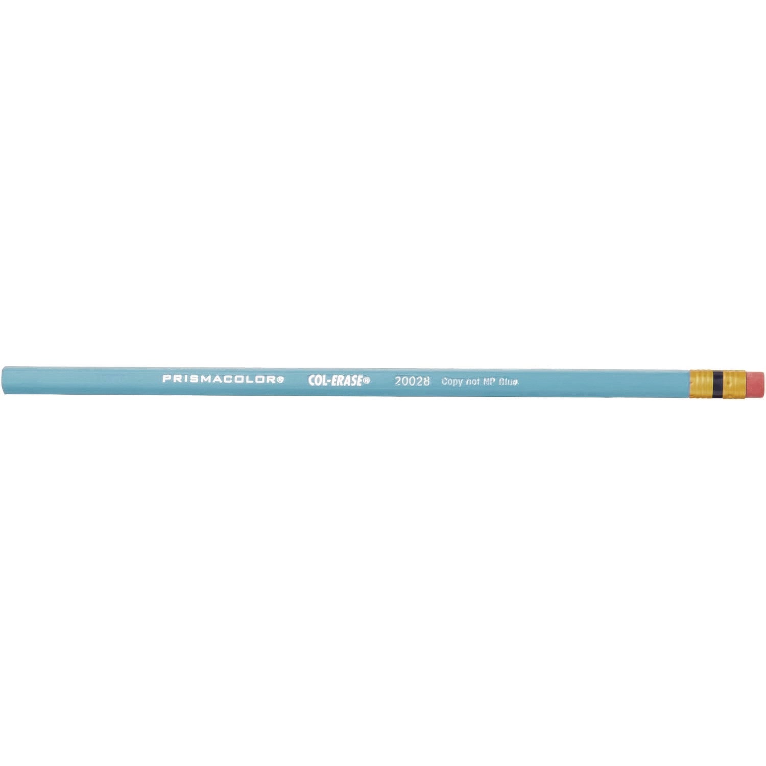 Prismacolor® Col-Erase Pencil with Eraser, 0.7 mm, 2B, Non-Photo Blue Lead, Non-Photo Blue Barrel, Dozen