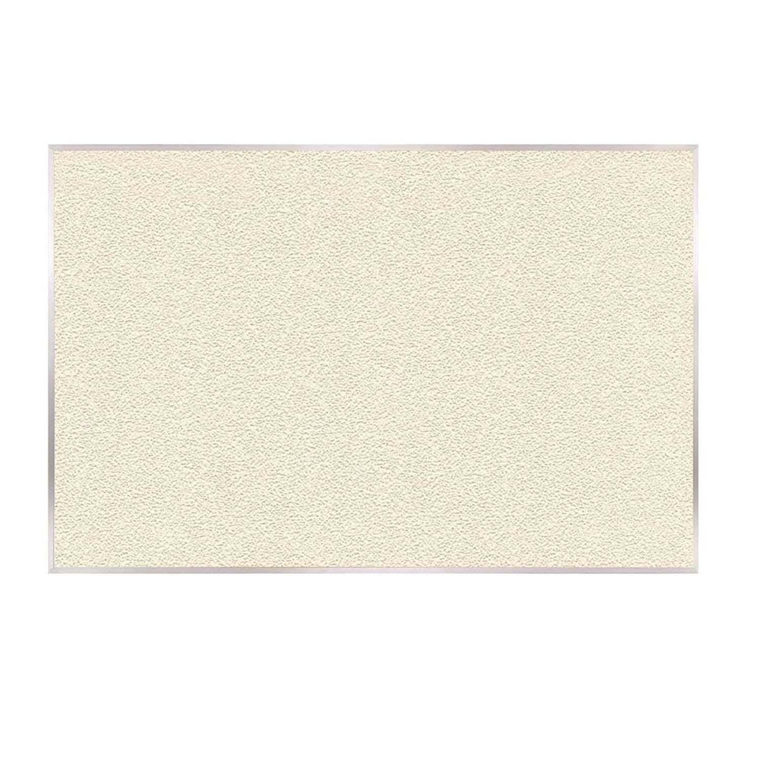 Ghent Vinyl Bulletin Board with Aluminum Frame, 87.91" x 48.5", Ivory Surface, Satin Aluminum Frame