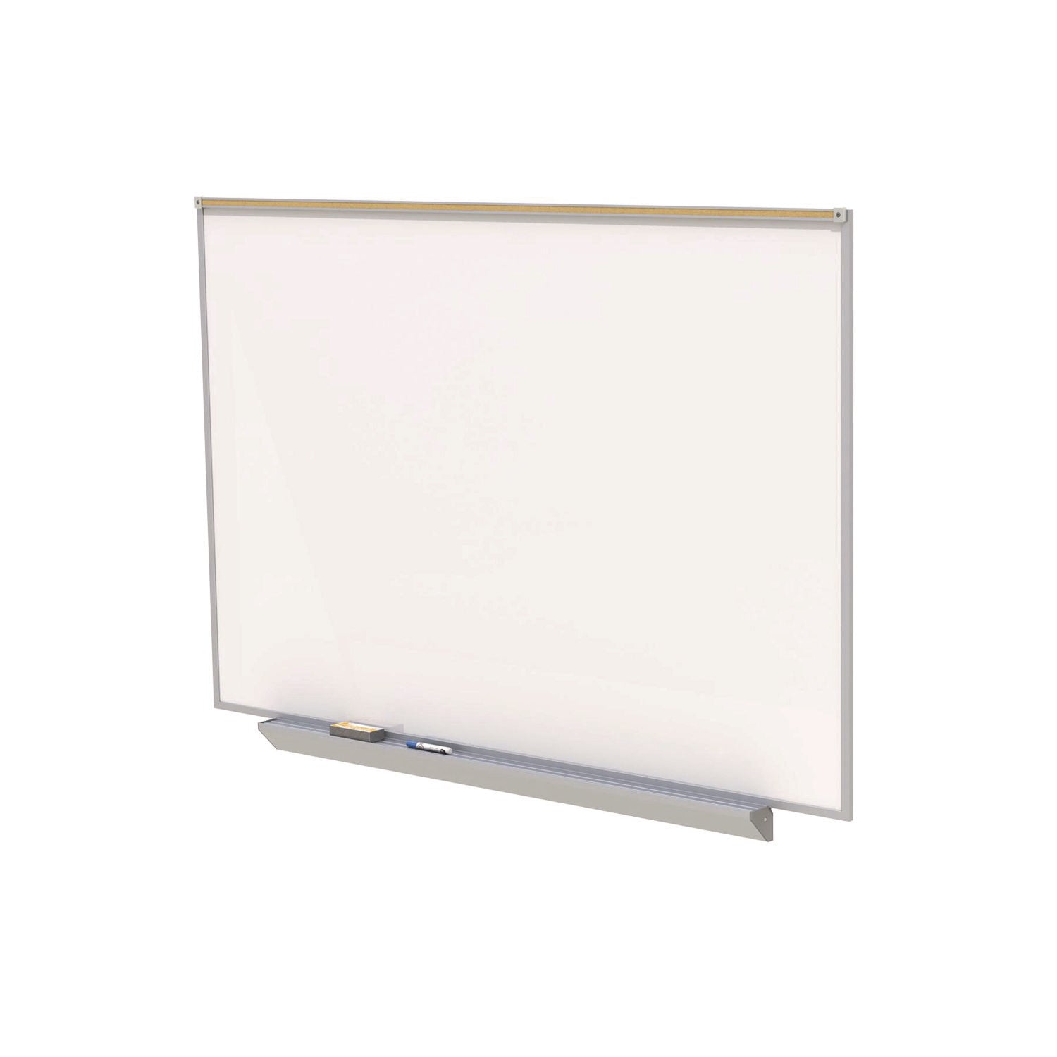 Ghent Proma Projection Magnetic Porcelain Whiteboard, 87.91" x 48.5", White Surface, Satin Aluminum Frame - Bloom Skins