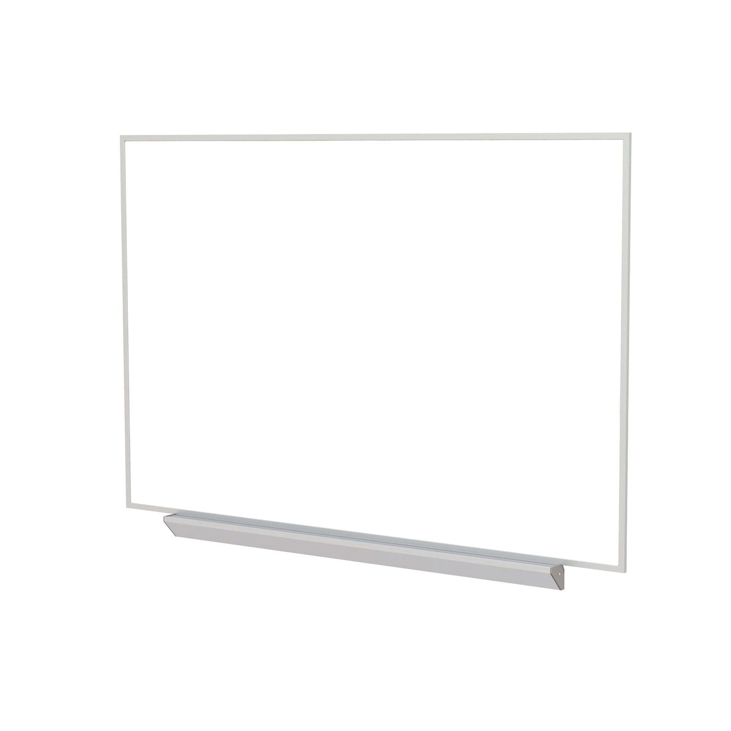 Ghent M1 Porcelain Magnetic Whiteboard with Box Tray, 87.91 x 51.25, White Surface, Satin Aluminum Frame