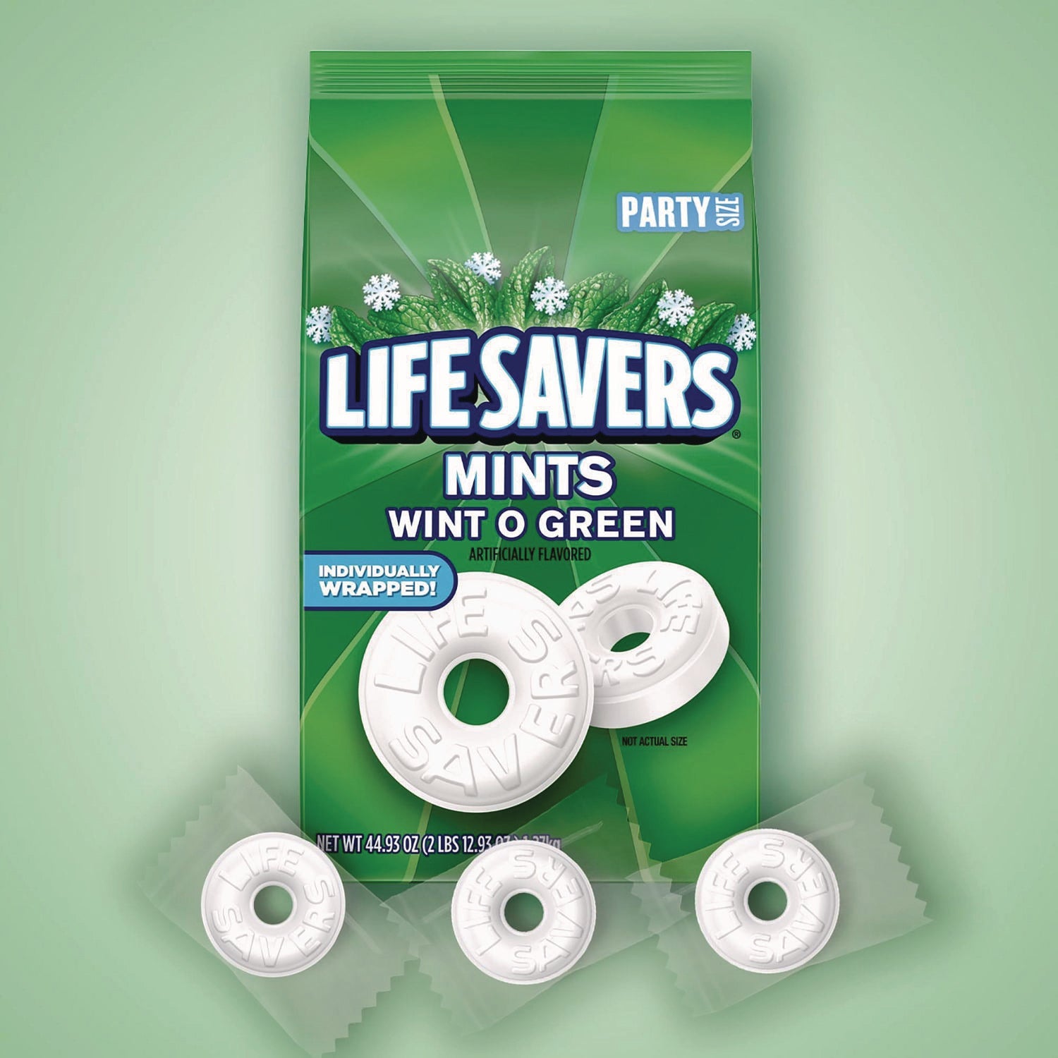LifeSavers® Hard Candy Mints, Party Size, Wint-O-Green, Individually Wrapped, 44.93 oz Bag - Bloom Skins