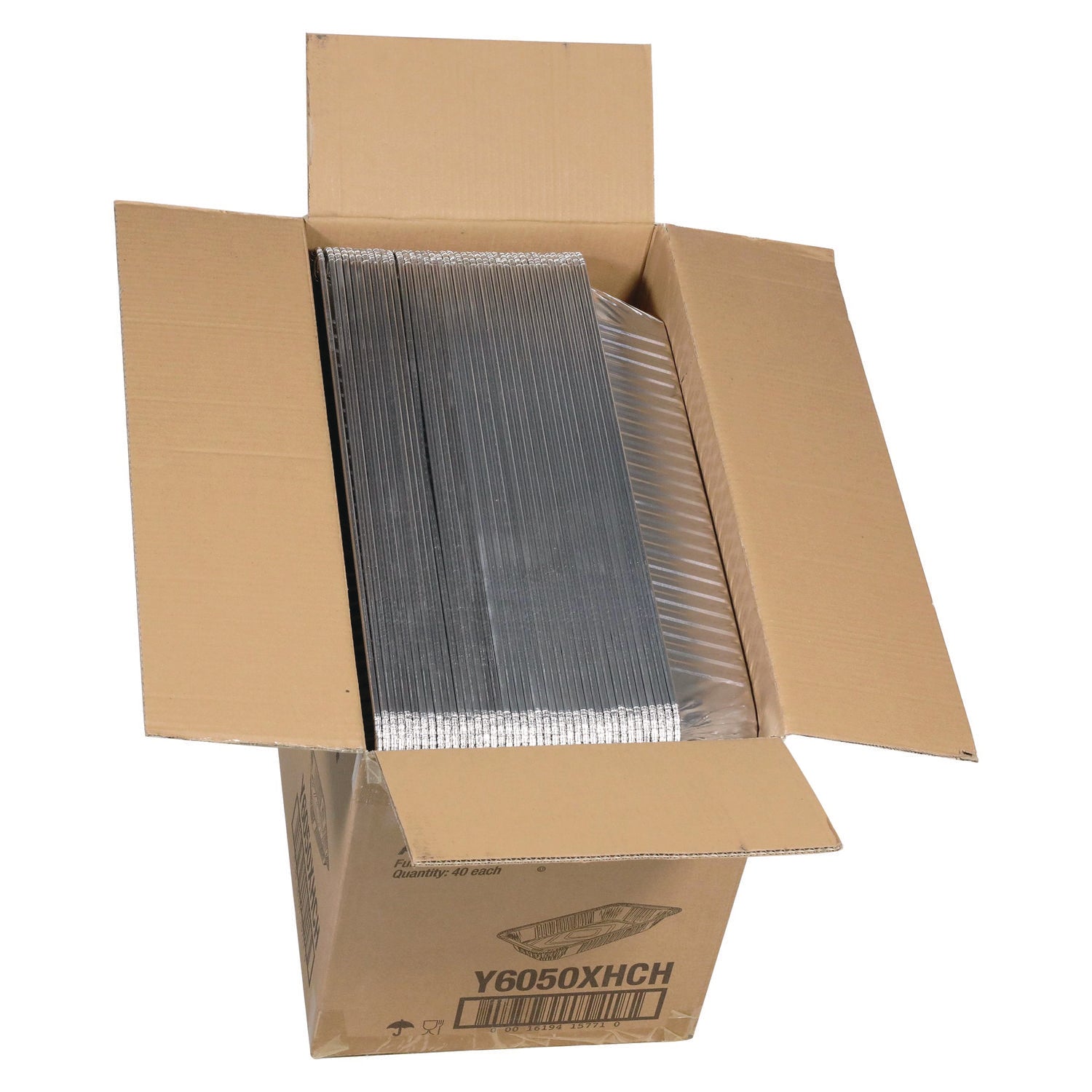 Pactiv Evergreen Aluminum Steam Table Pan, Heavy Duty Deep Full-Size, 3.37" Deep, 19.6 x 11.6, 40/Carton