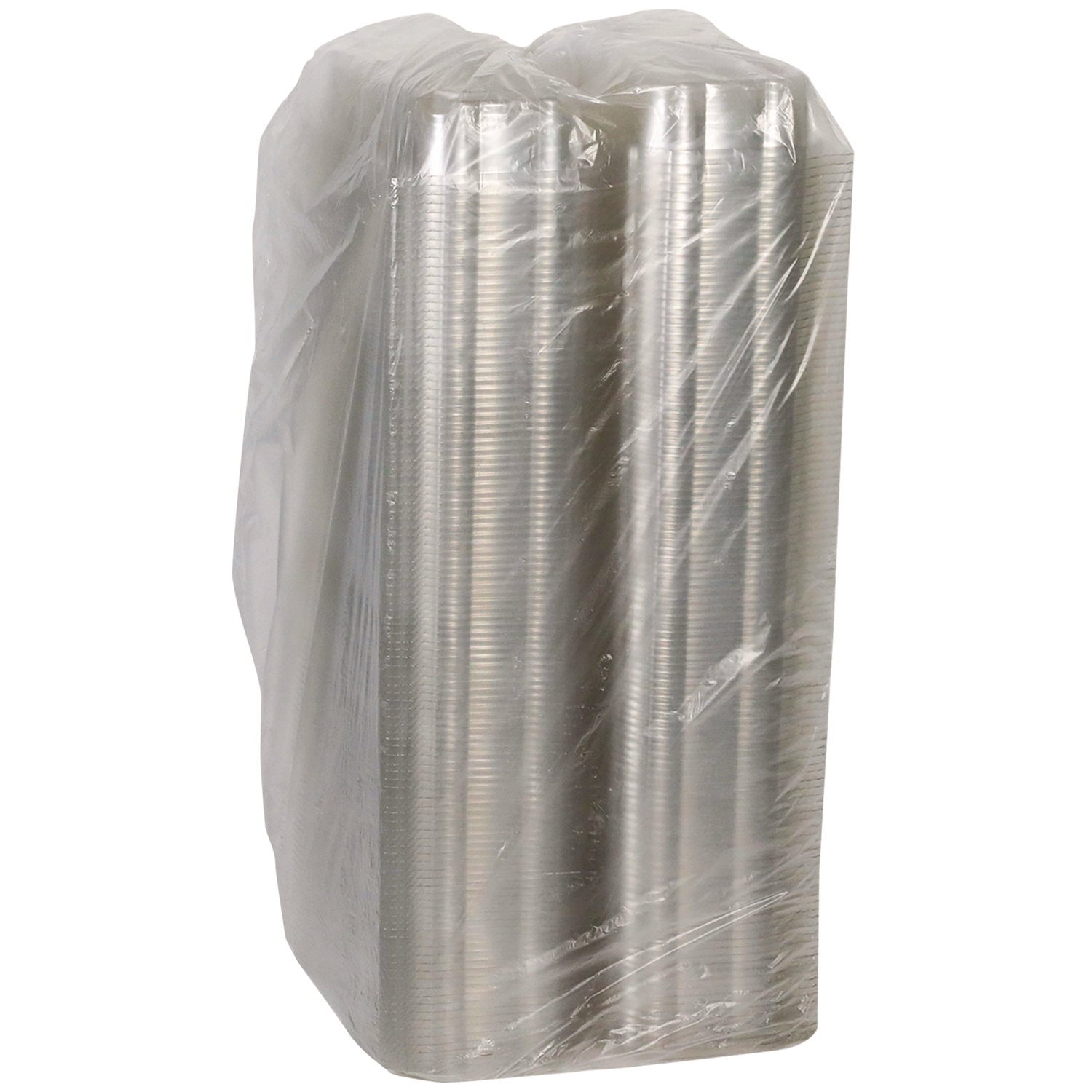 Pactiv Evergreen Hoagie Hinged Lid Container, 9 x 5.5 x 3.2, Clear, Plastic, 220/Carton