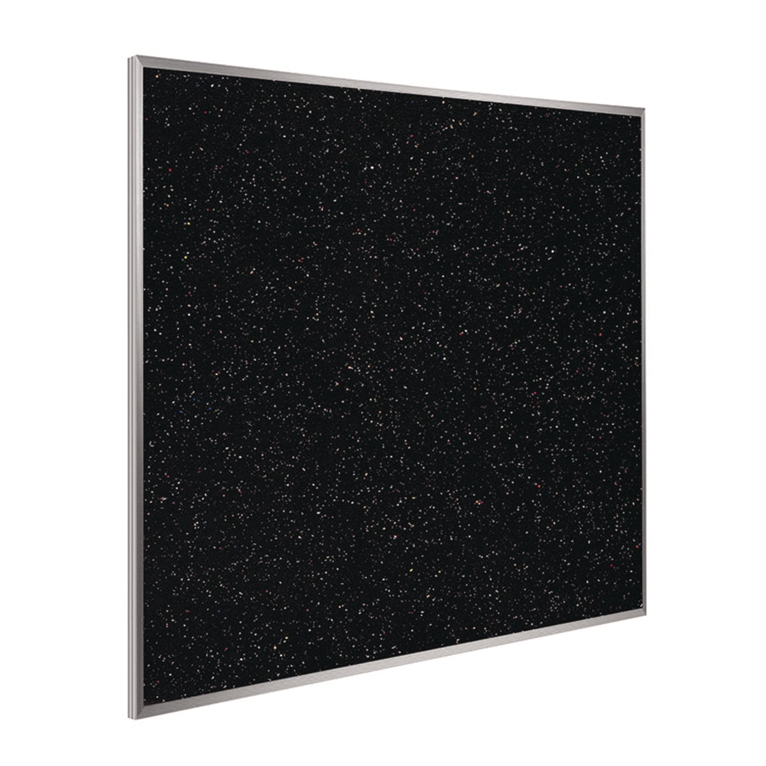 Ghent Recycled Bulletin Board, 87.91 x 48.5, Confetti Surface, Satin Aluminum Frame