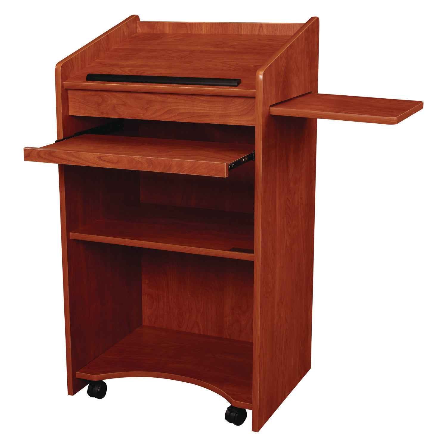Oklahoma Sound® Aristocrat Non-Sound Lectern, 25 x 20 x 46, Cherry