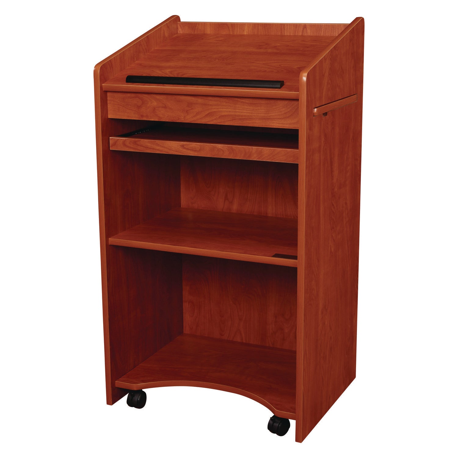 Oklahoma Sound® Aristocrat Non-Sound Lectern, 25 x 20 x 46, Cherry