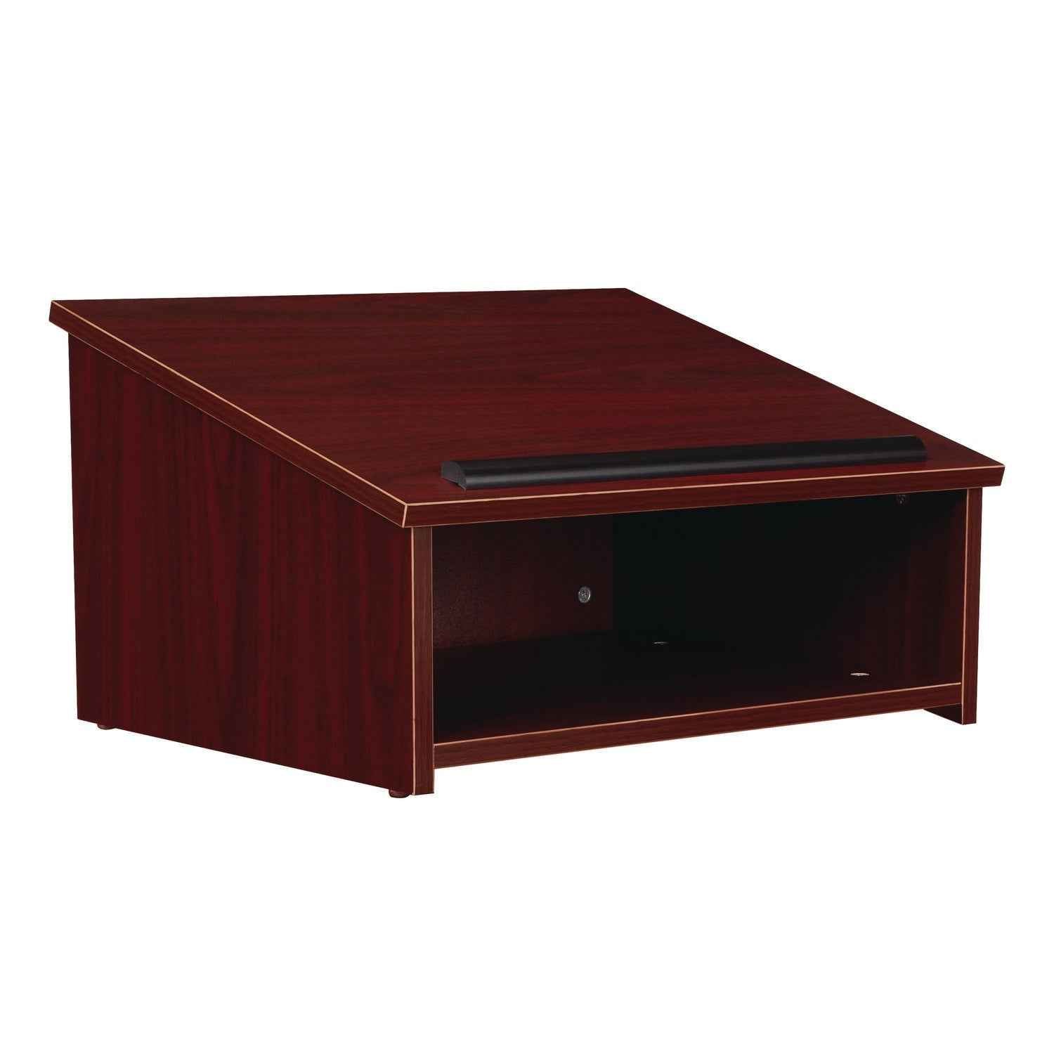 Oklahoma Sound® Tabletop Lectern, 23.75 x 19.88 x 13.75, Mahogany