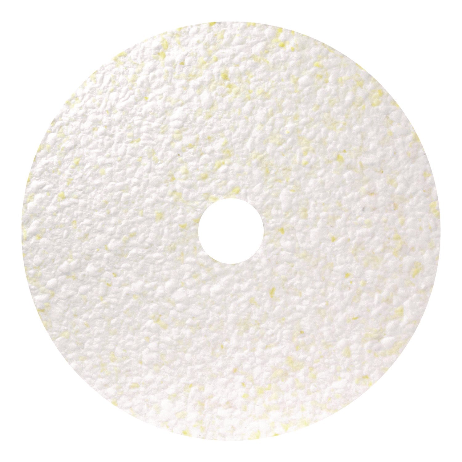 Americo® Toro Floor Pad, 14" Diameter, White/Brown/Yellow, 2/Carton