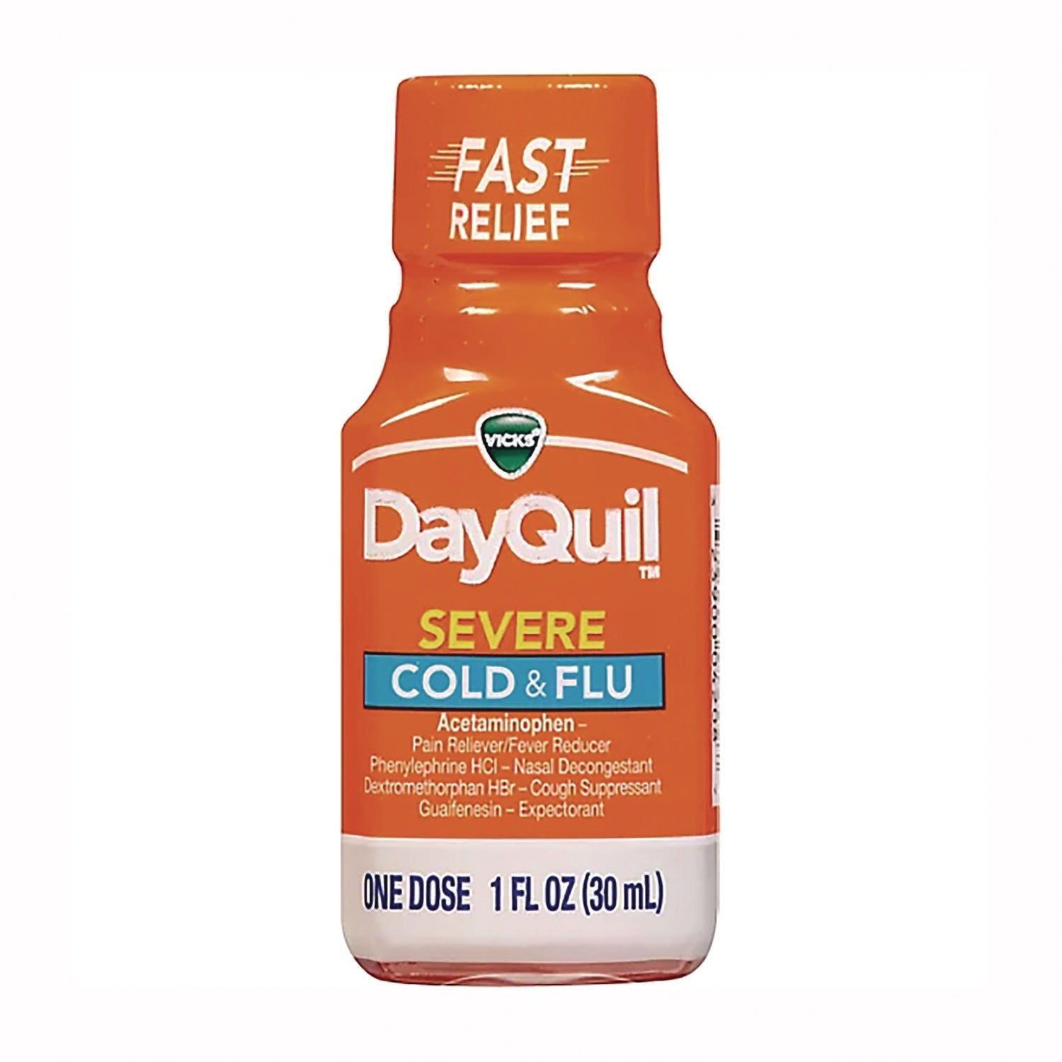 DayQuil® Severe Cold and Flu Relief Liquid, 1 oz Bottle