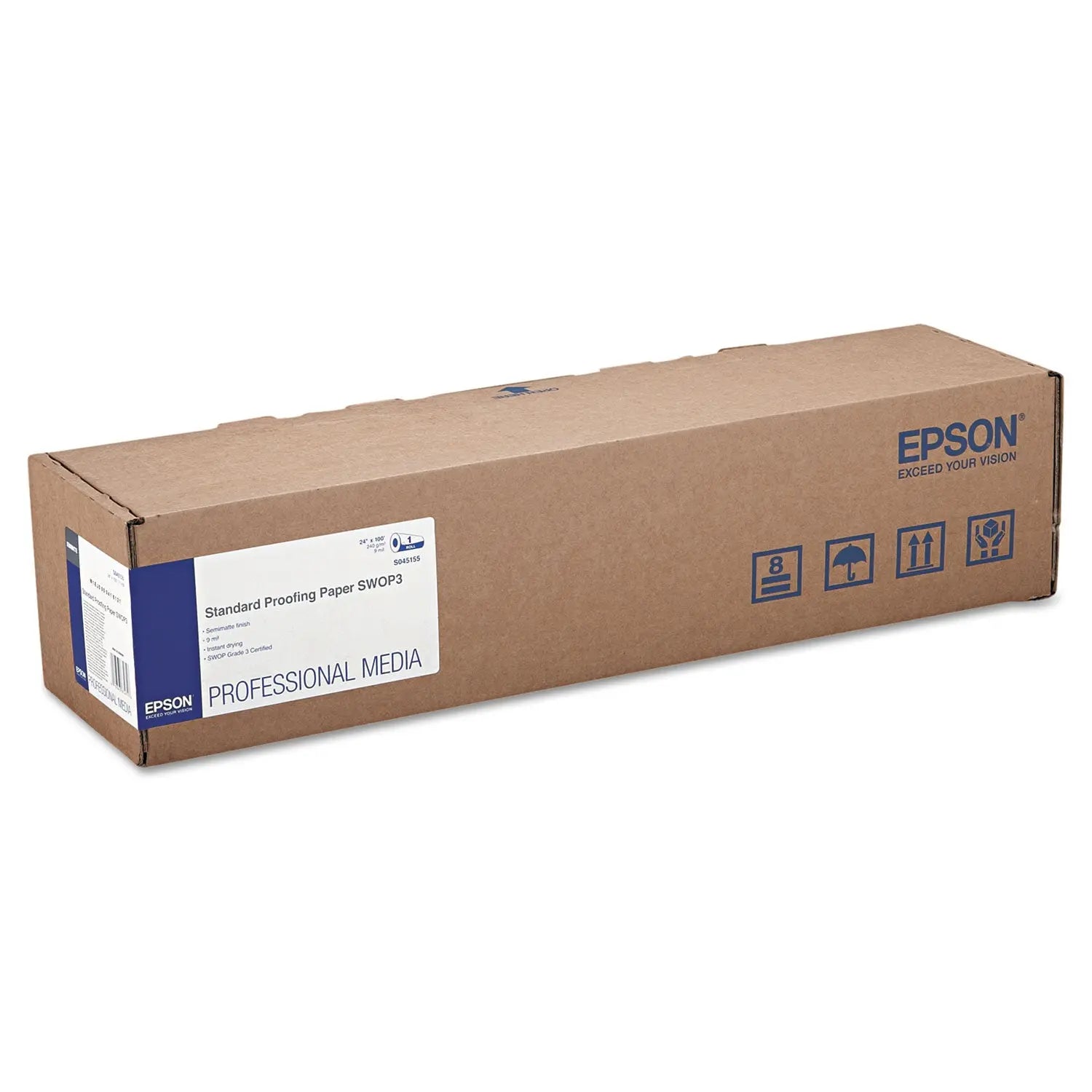 Epson® Standard Proofing Paper Roll Swop3, 9 Mil, 24" X 100 Ft, Semi-Matte White - Bloom Skins