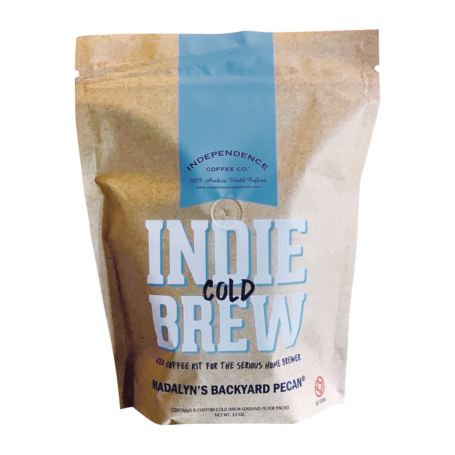 Independence Coffee Co. Indie Cold Brew Madalyn's Backyard Pecan Filter Pack, 12 oz Bag